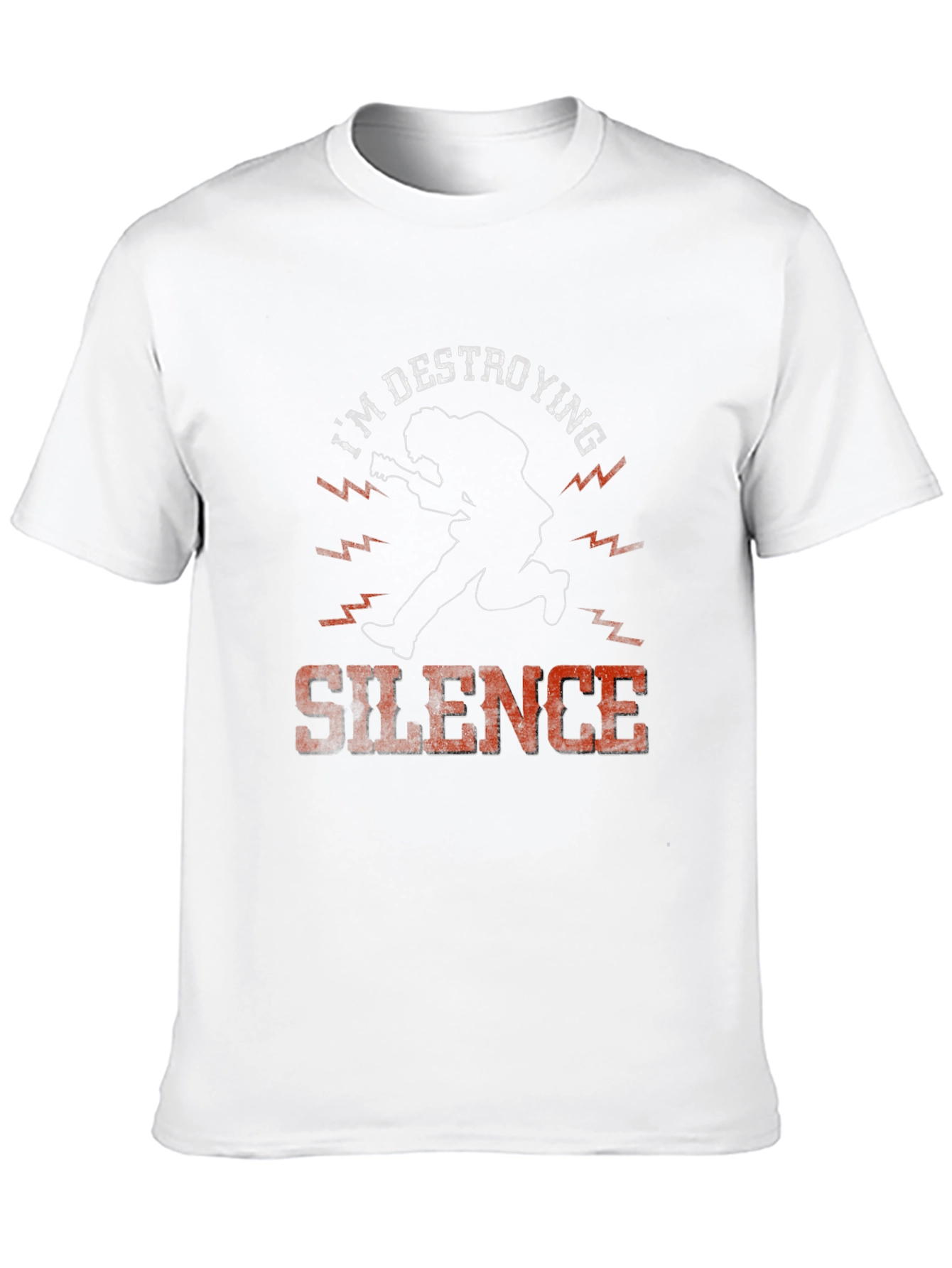 Im Destroying Silence Graphic Print Mens T-Shirt
