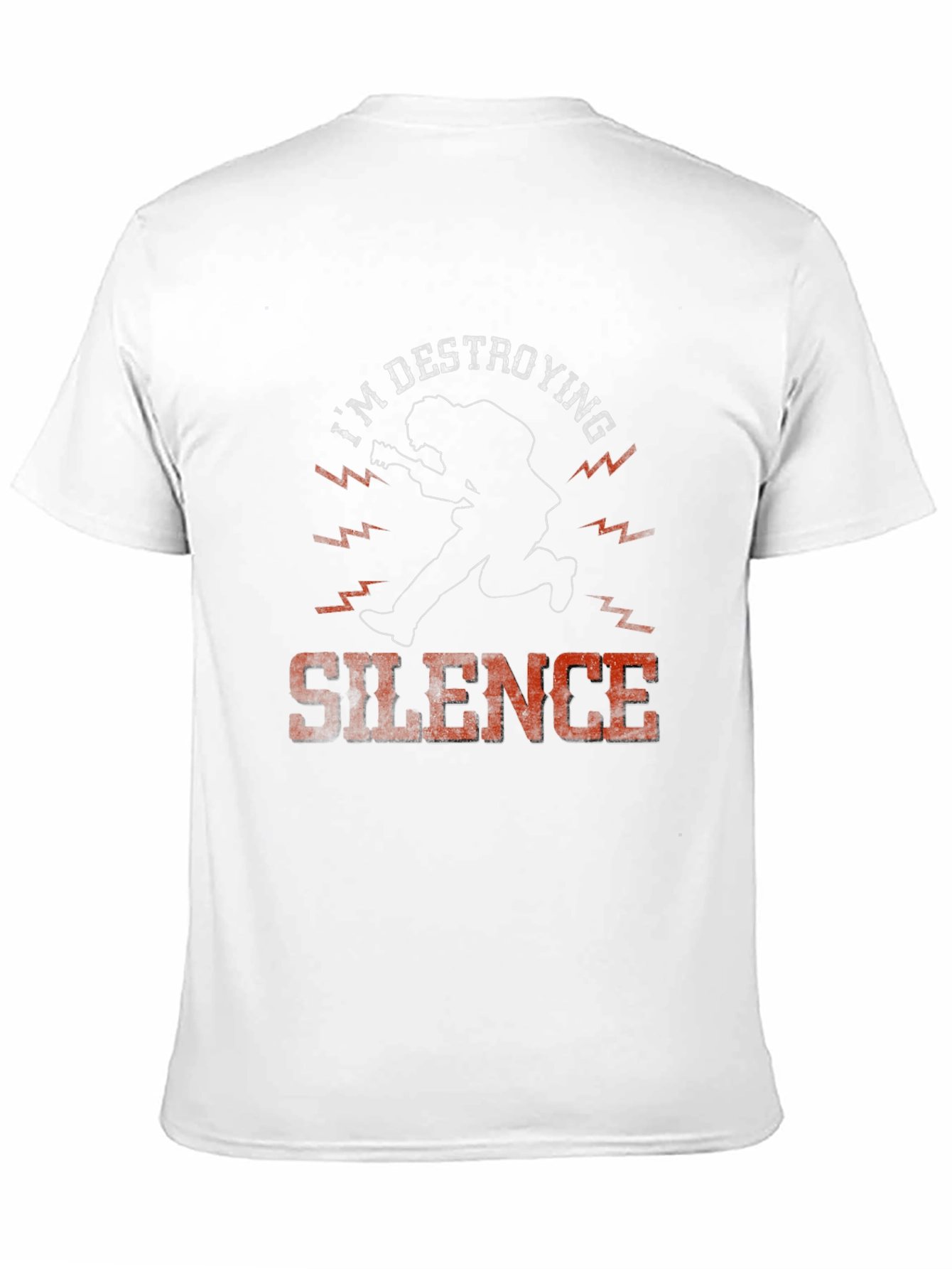 Im Destroying Silence Graphic Print Mens T-Shirt