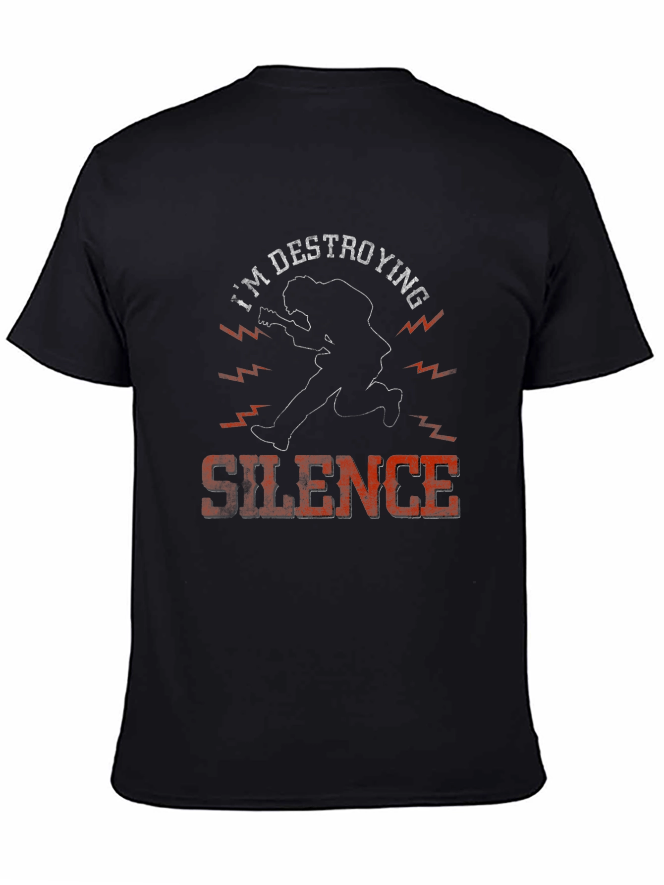 Im Destroying Silence Graphic Print Mens T-Shirt