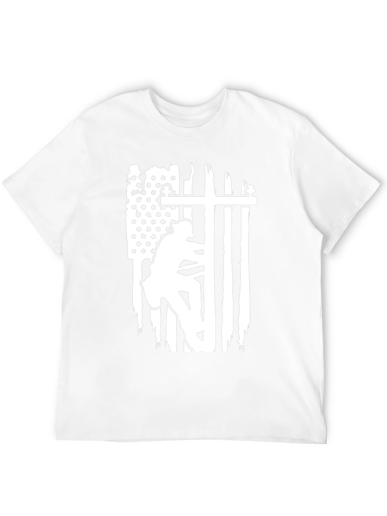 Lineman American Flag Graphic T-Shirt - Black