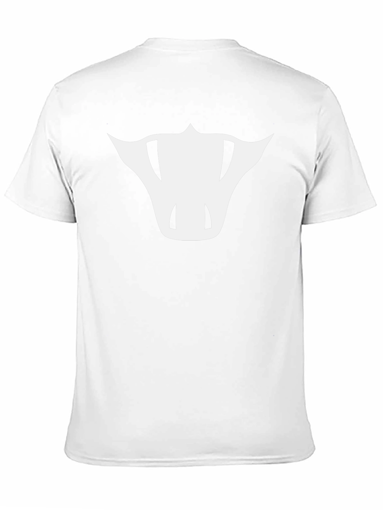 Mens Black T-Shirt with Abstract White Bull Design