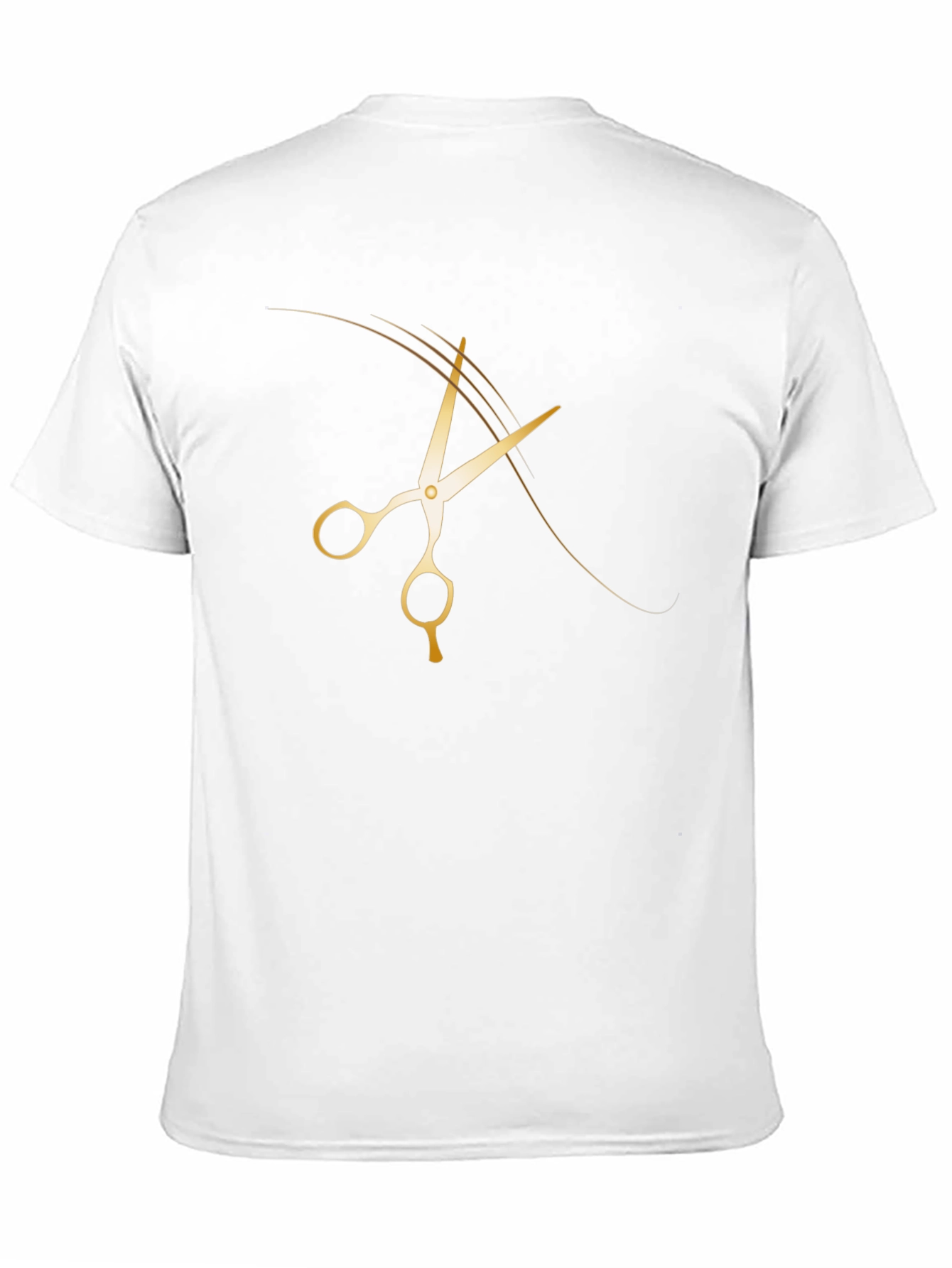 Gold Scissor Graphic T-Shirt Barber Style