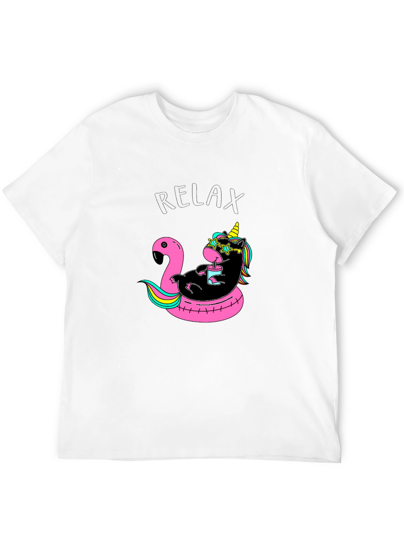 Relaxing Unicorn Flamingo Pool Float T-Shirt
