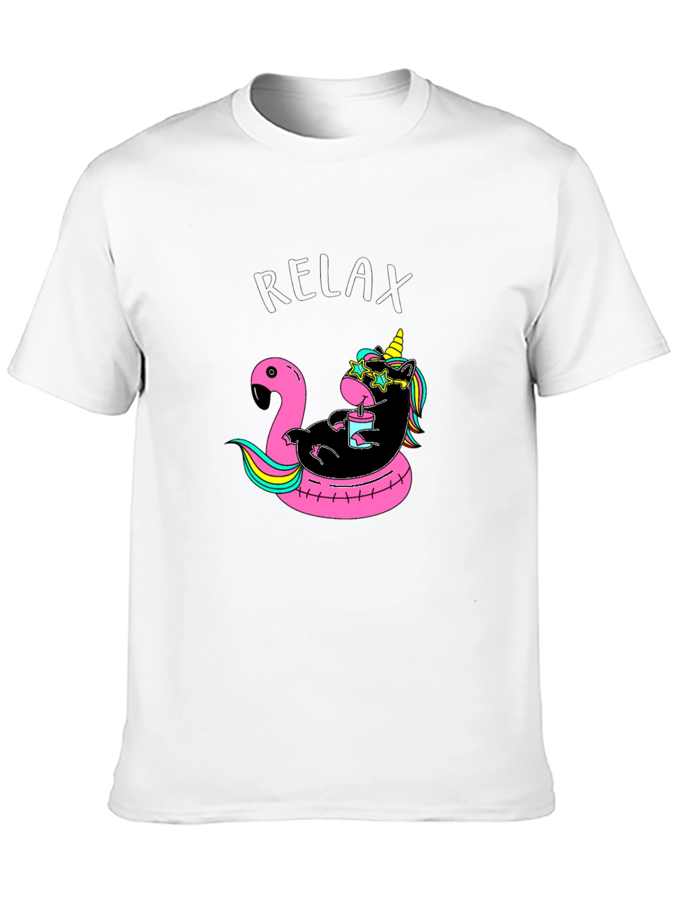 Relaxing Unicorn Flamingo Pool Float T-Shirt