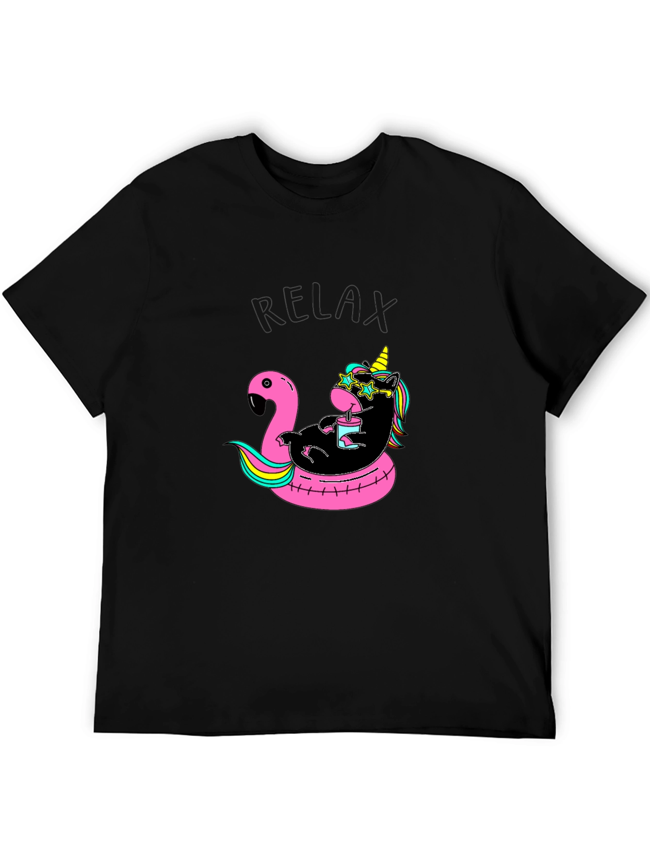 Relaxing Unicorn Flamingo Pool Float T-Shirt