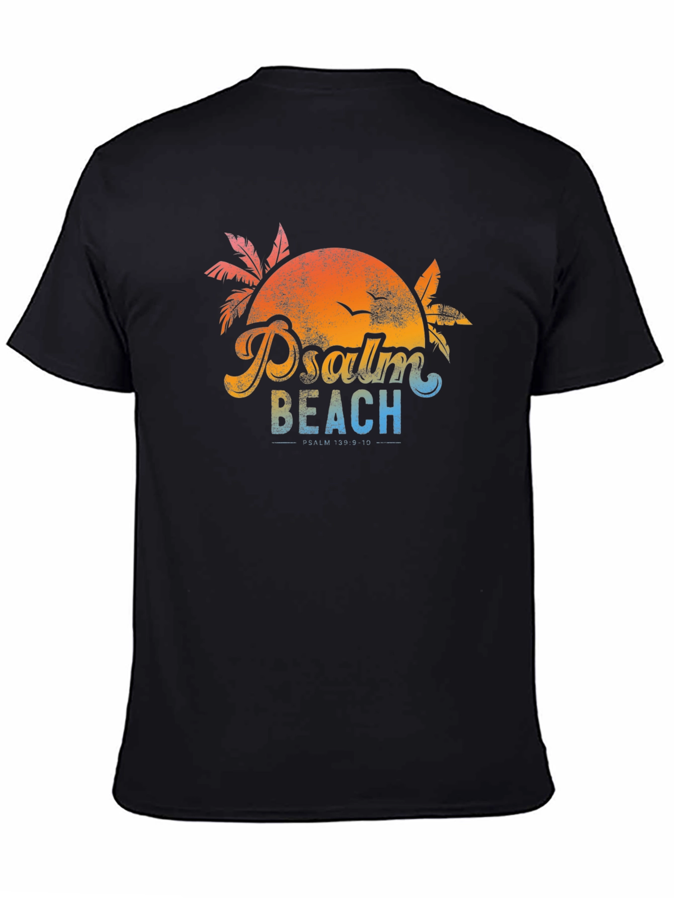 Psalm Beach T-Shirt - Retro Sunset Design
