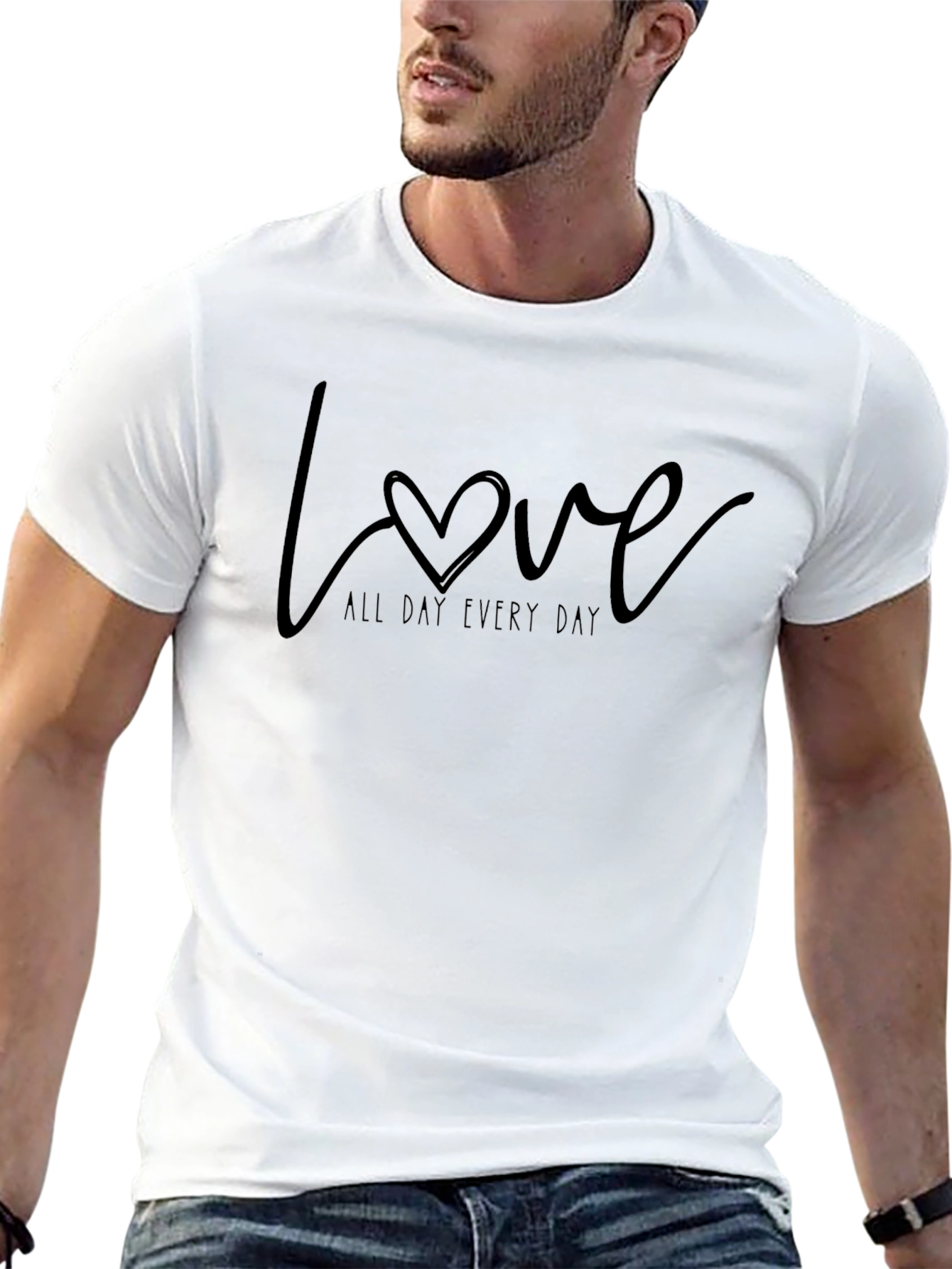 Love All Day Everyday Black Graphic Tee