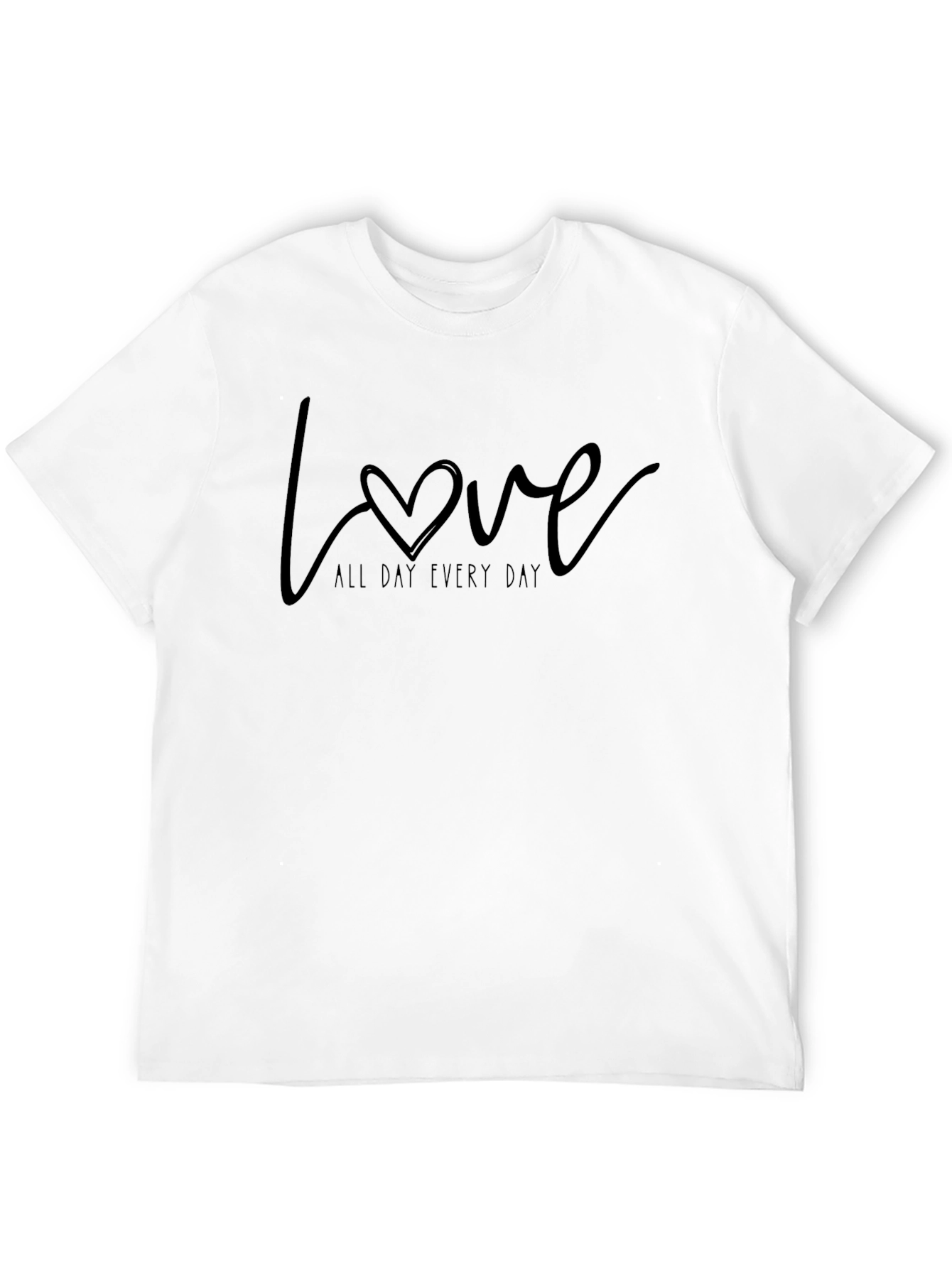 Love All Day Everyday Black Graphic Tee