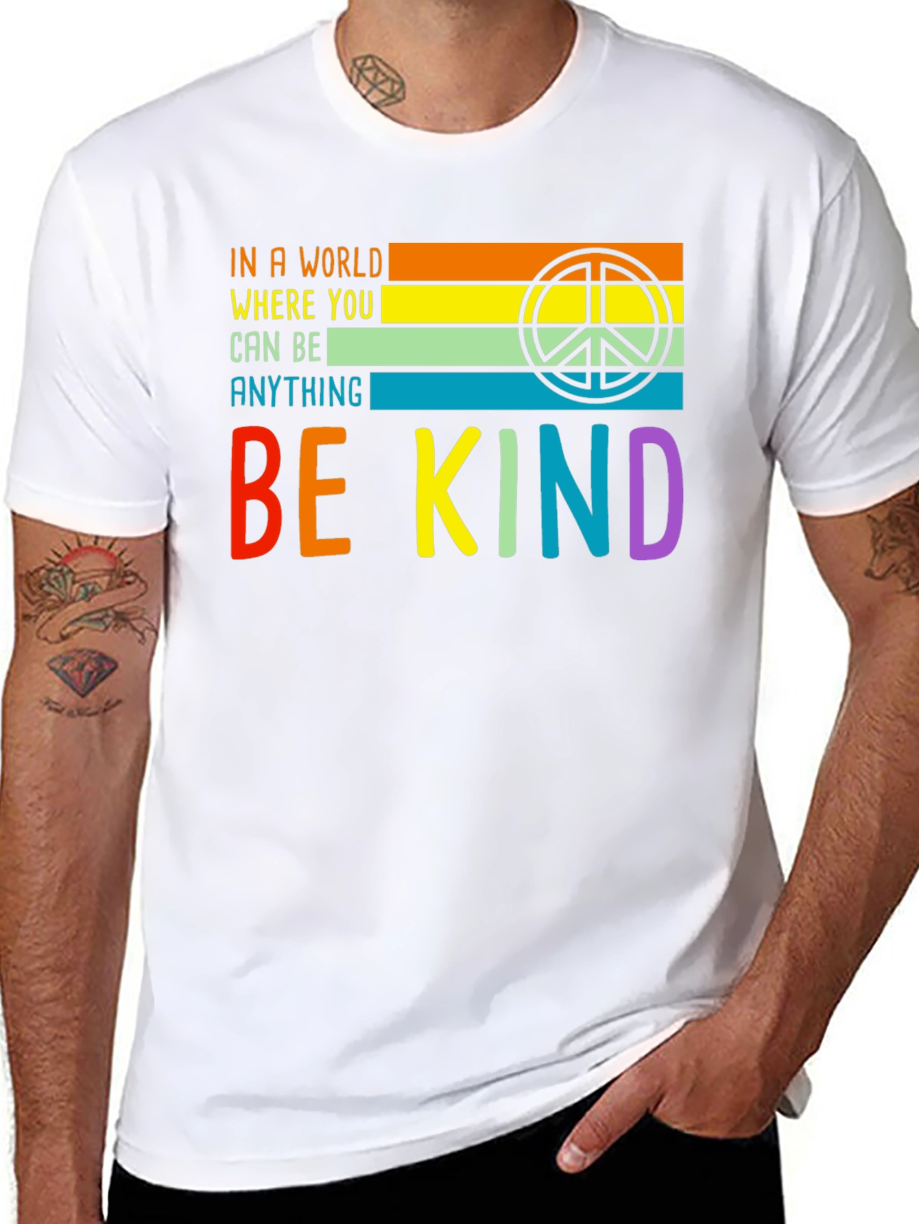 Be Kind Graphic T-Shirt - Inspirational Peace Tee