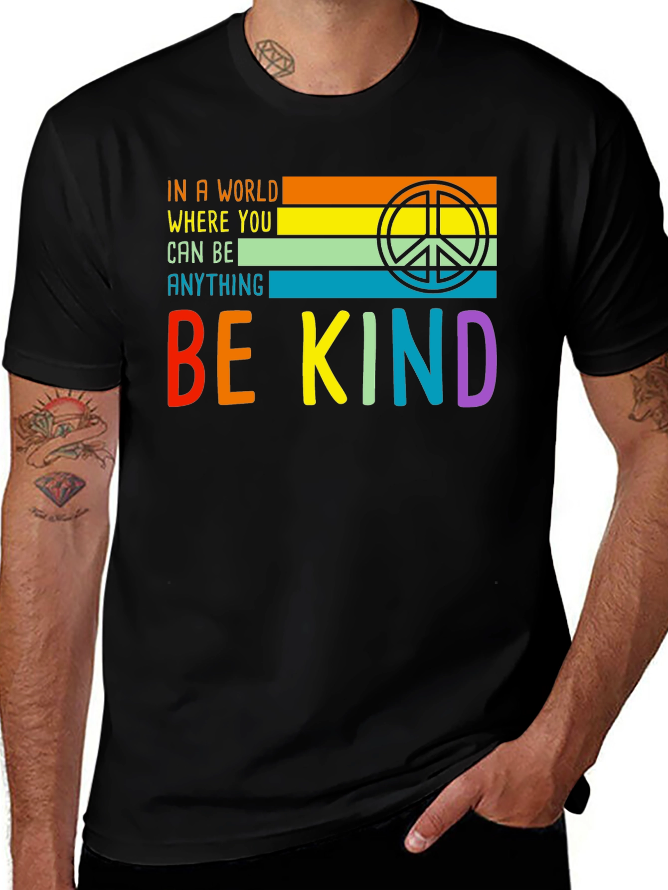 Be Kind Graphic T-Shirt - Inspirational Peace Tee