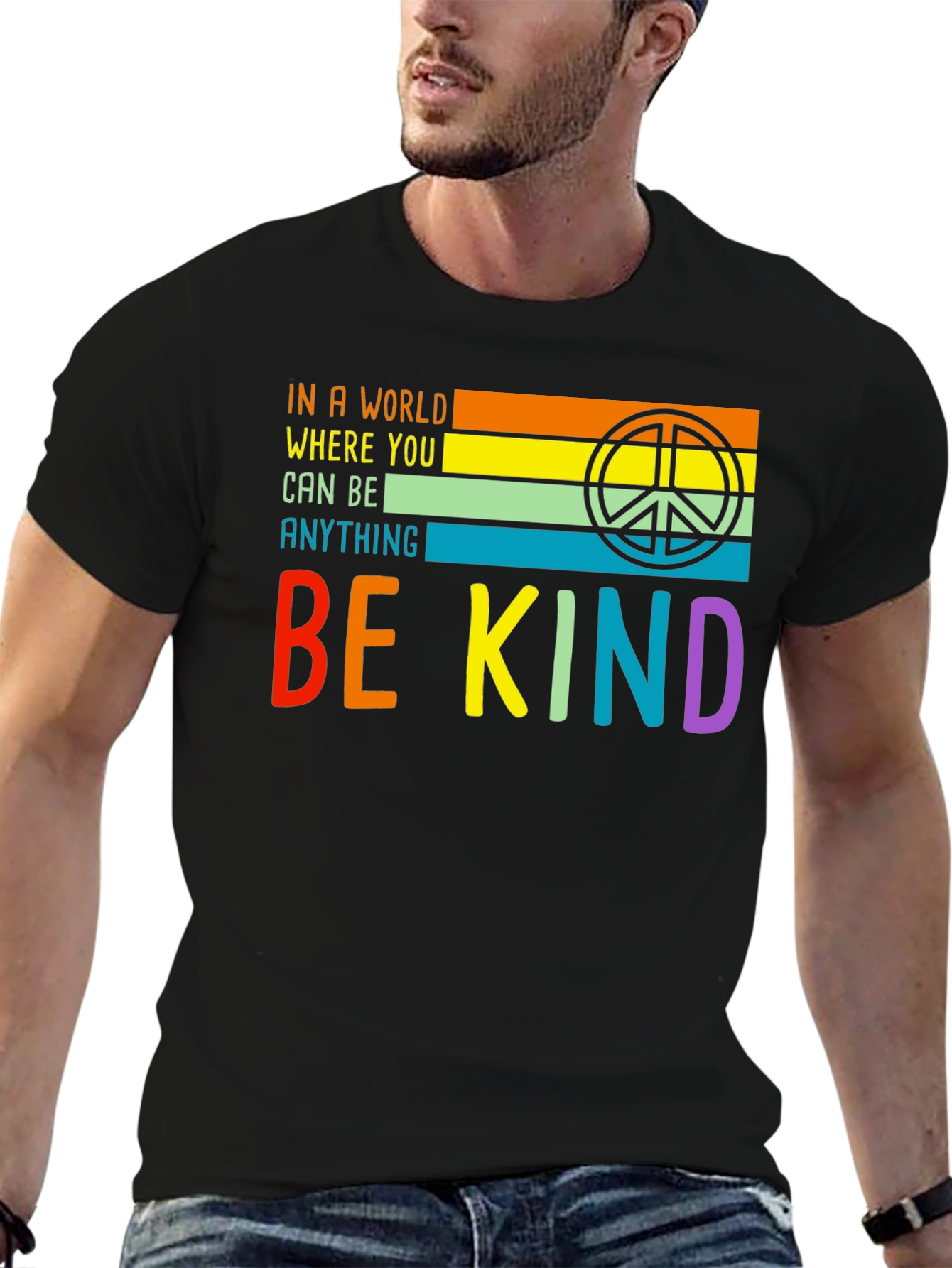 Be Kind Graphic T-Shirt - Inspirational Peace Tee