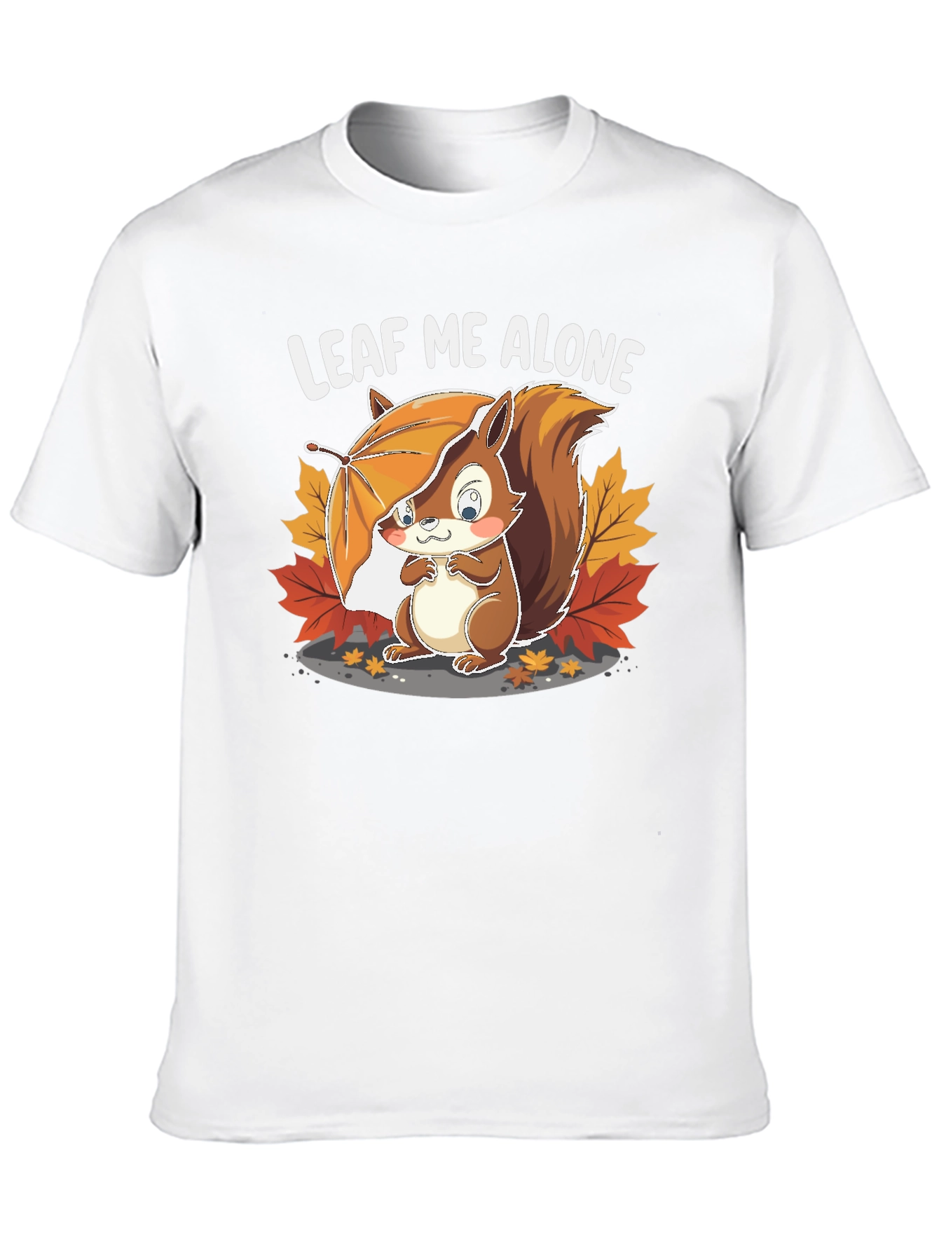 Leaf Me Alone Squirrel Graphic Tee - Unisex