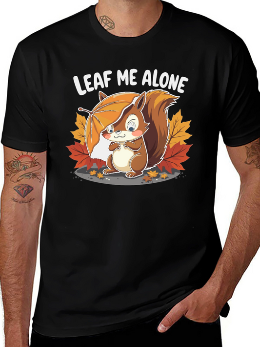 Leaf Me Alone Squirrel Graphic Tee - Unisex