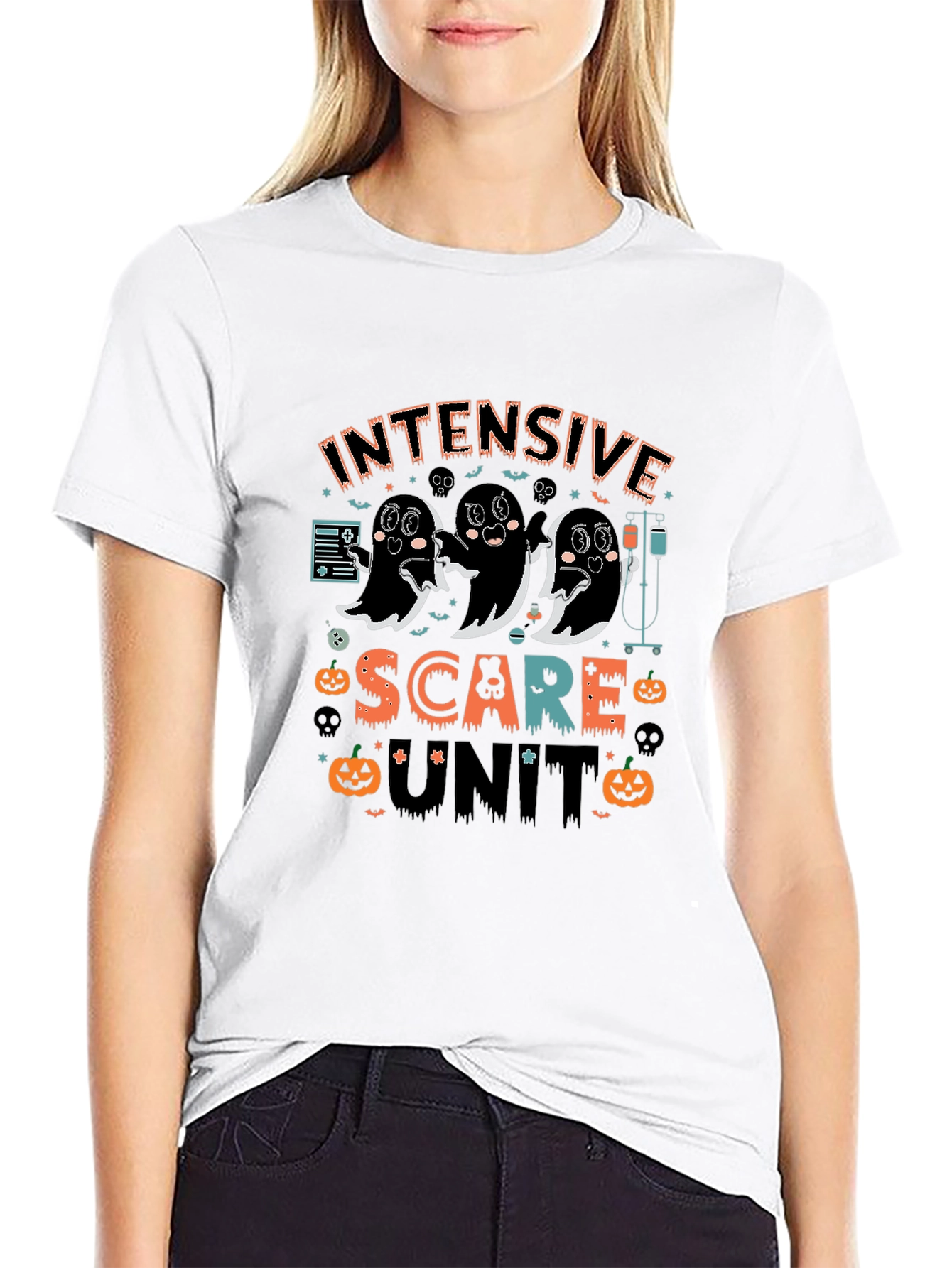 Intensive Scare Unit Halloween Graphic Tee