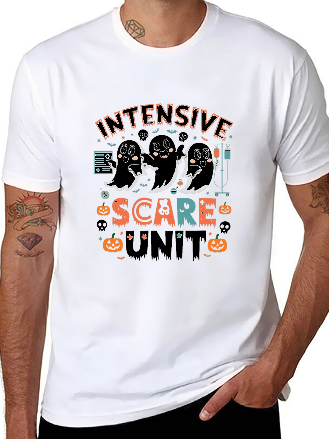 Intensive Scare Unit Halloween Graphic Tee