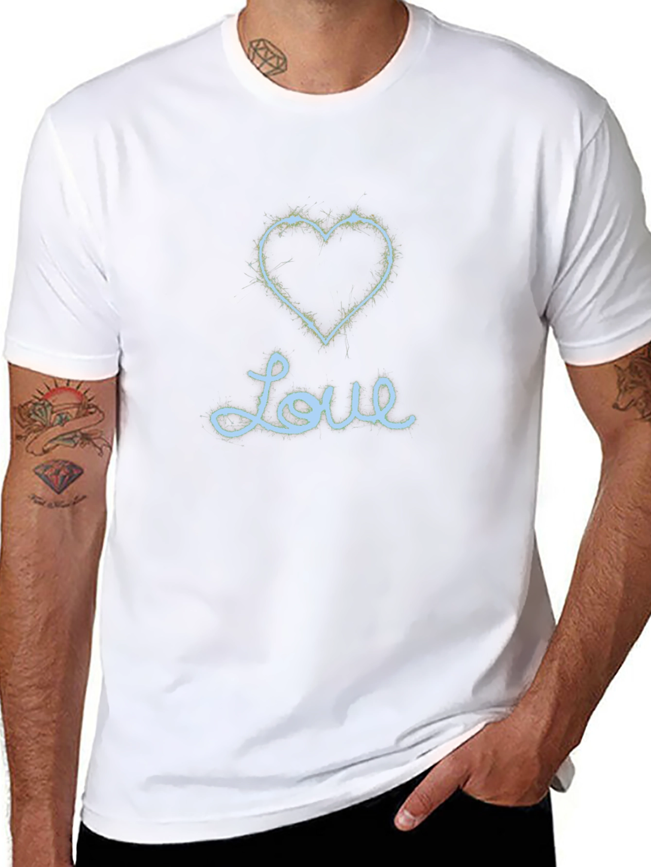 Love Heart Graphic Tee - Trendy Casual Black T-Shirt