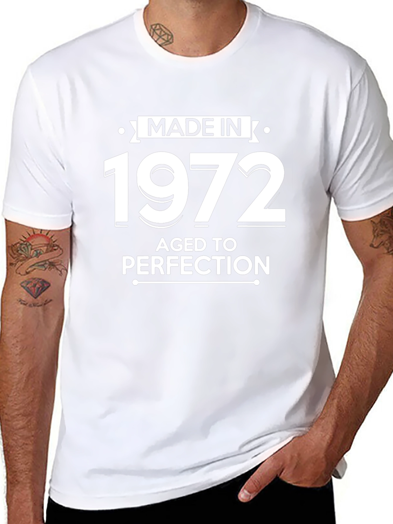 Made in 1972 Aged to Perfection Black T-Shirt