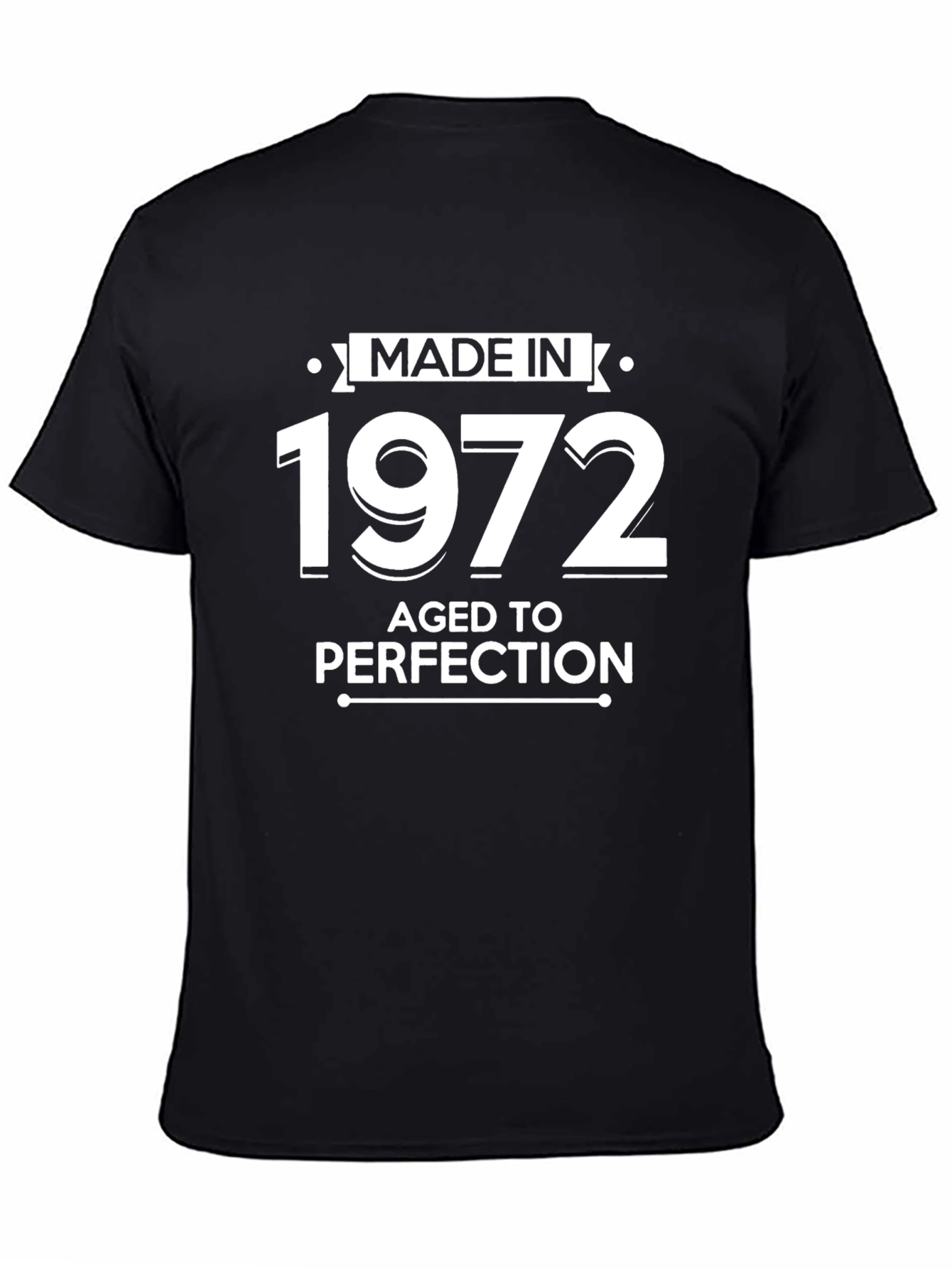 Made in 1972 Aged to Perfection Black T-Shirt