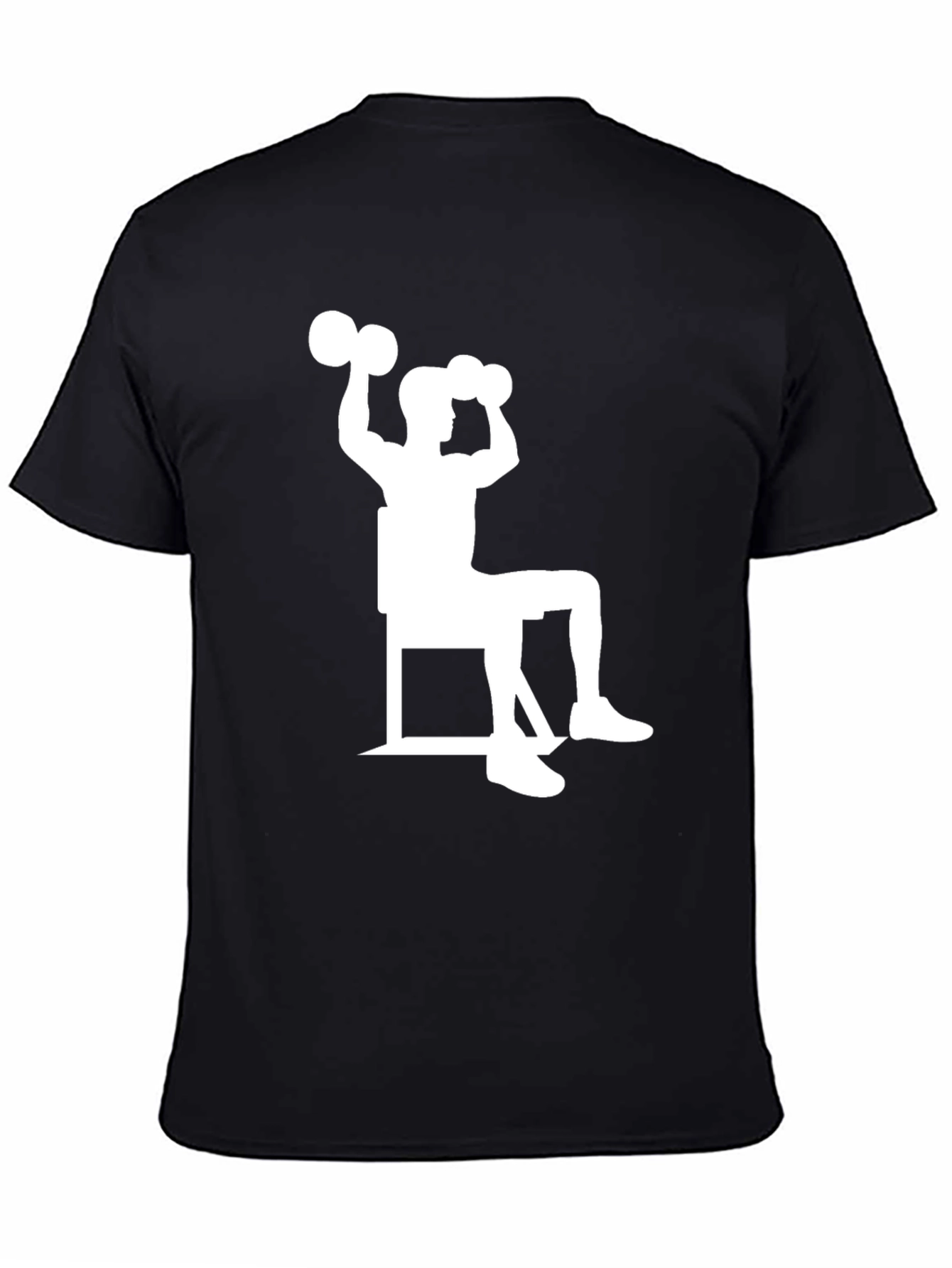 Workout Time! Black T-Shirt with Weightlifting Design