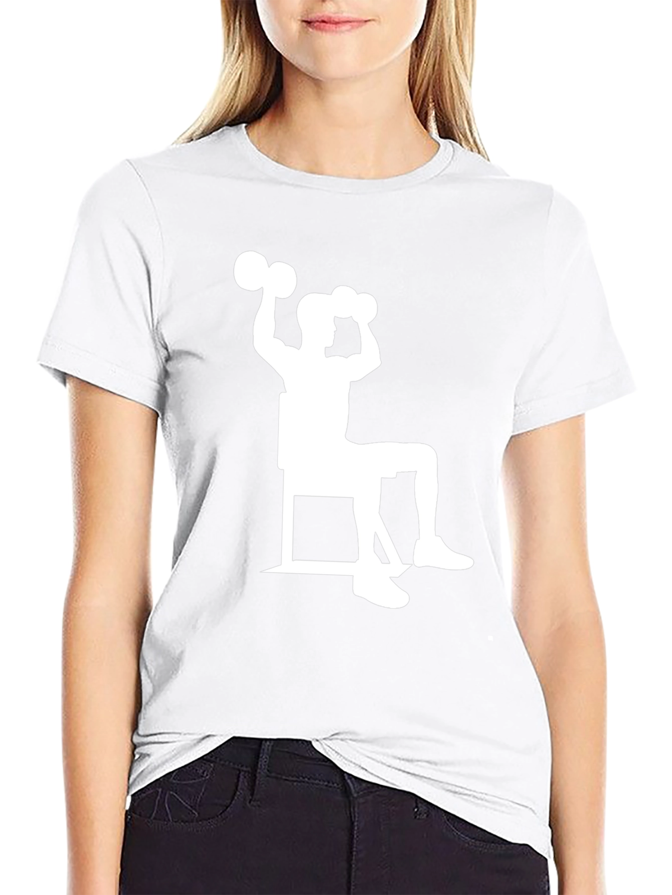 Workout Time! Black T-Shirt with Weightlifting Design