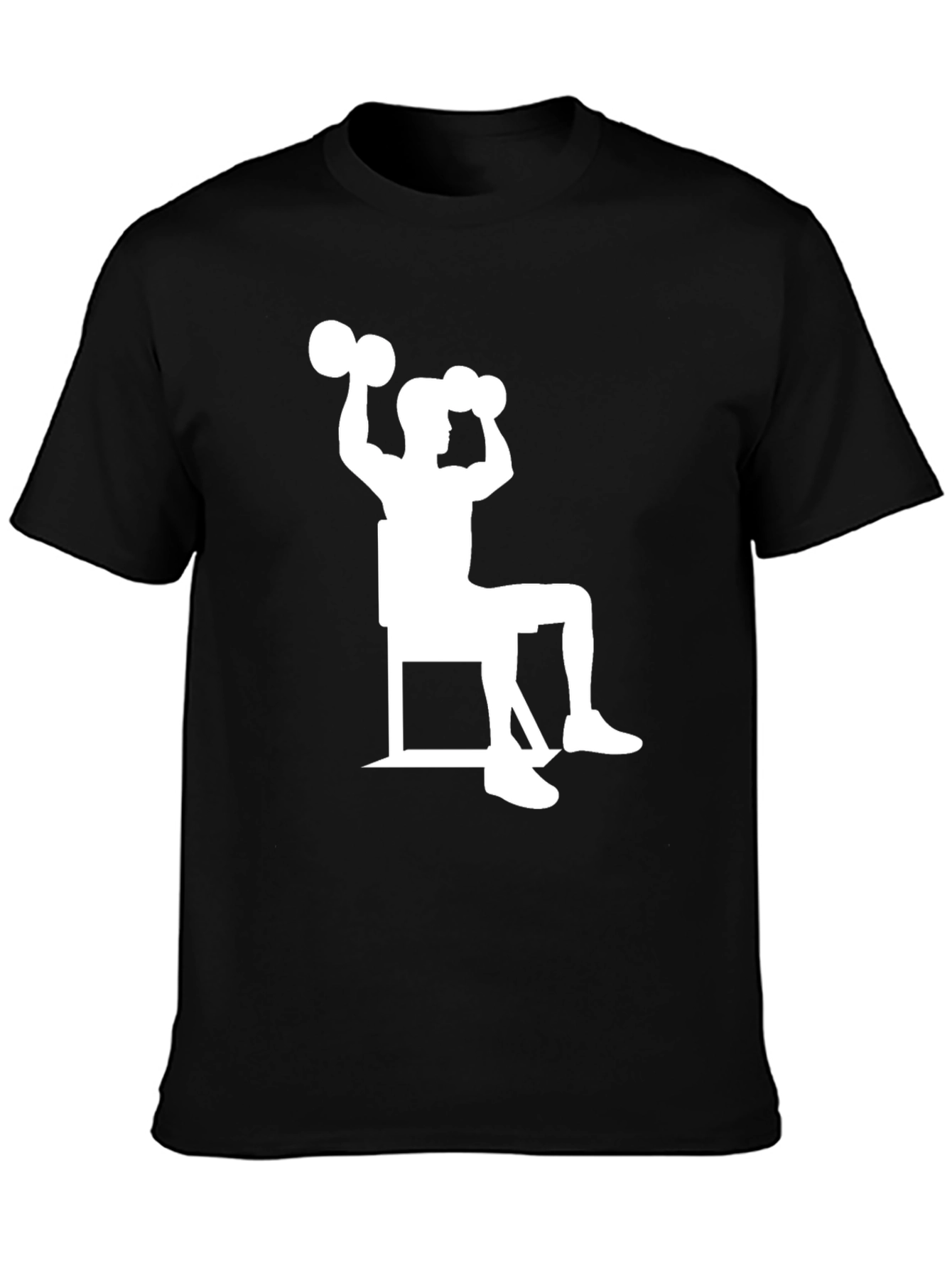 Workout Time! Black T-Shirt with Weightlifting Design