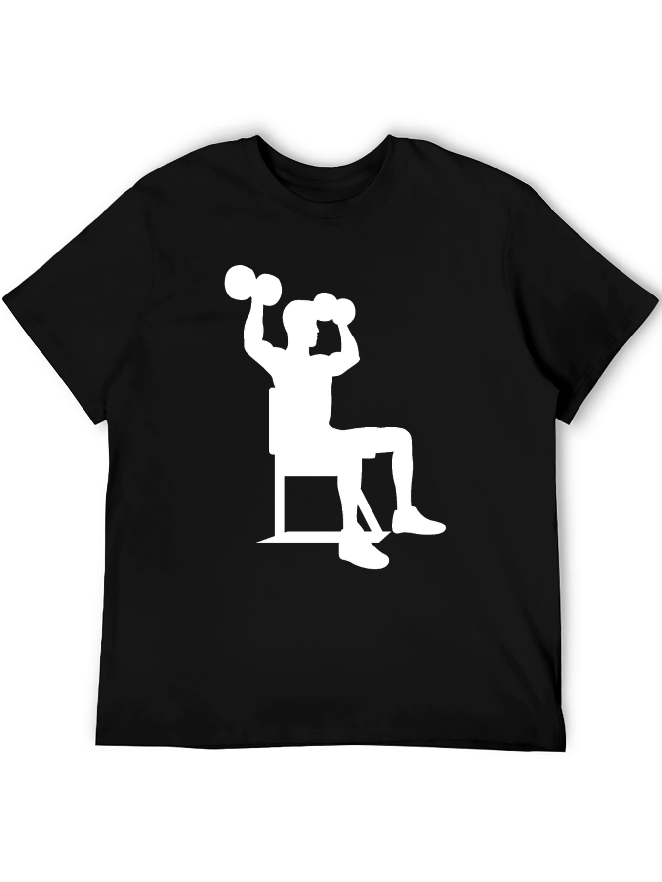 Workout Time! Black T-Shirt with Weightlifting Design