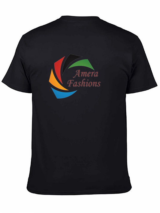 Mens Black Graphic T-Shirt - Amara Fashions