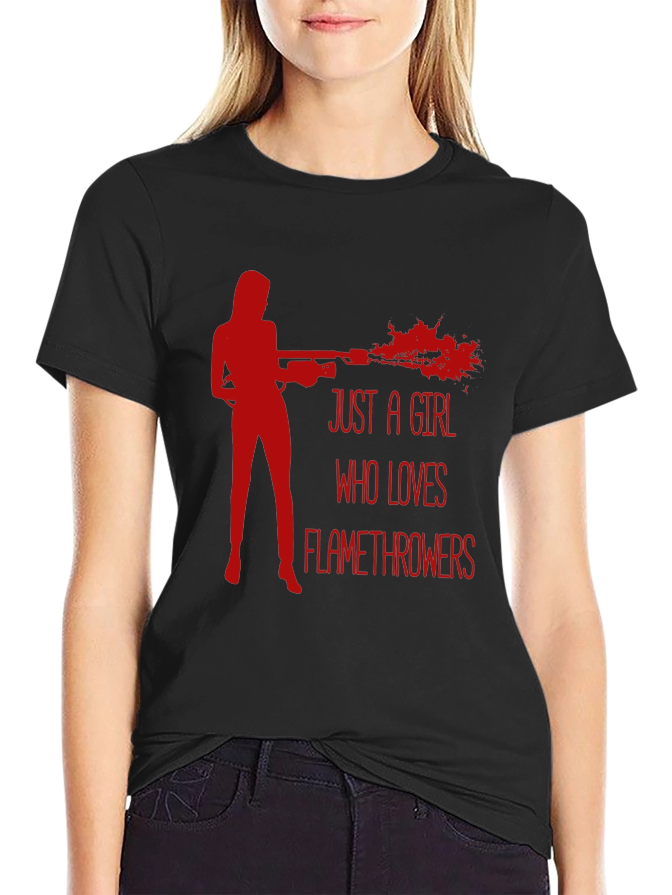 Just A Girl Who Loves Flamethrowers T-Shirt
