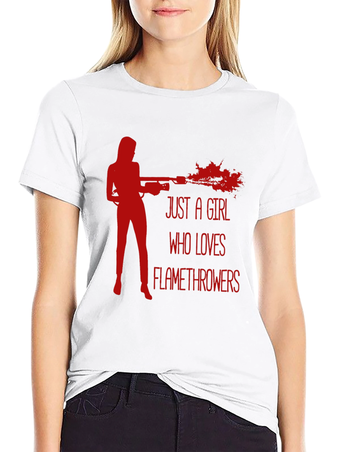Just A Girl Who Loves Flamethrowers T-Shirt