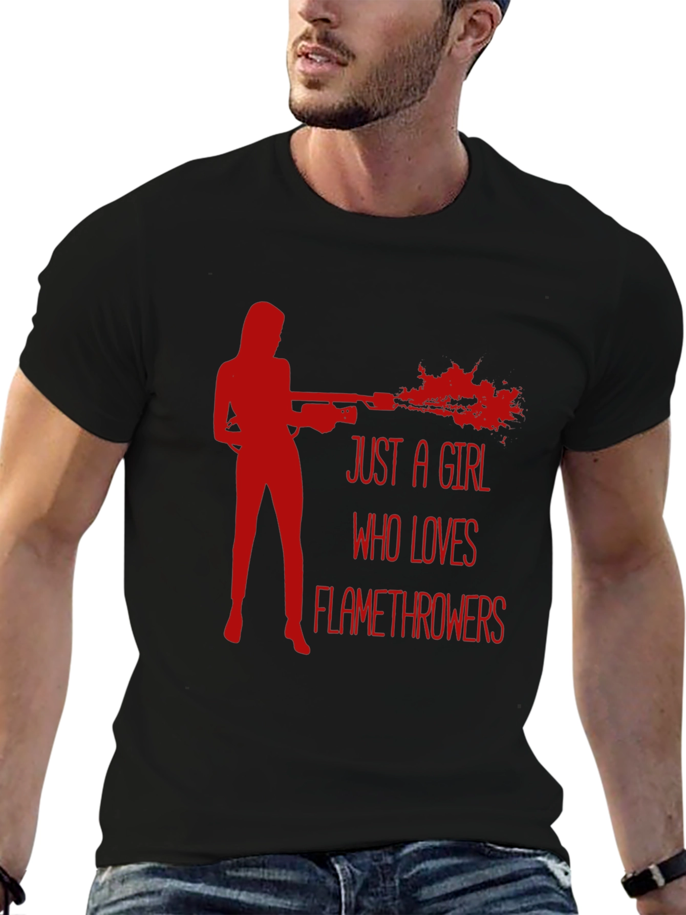 Just A Girl Who Loves Flamethrowers T-Shirt