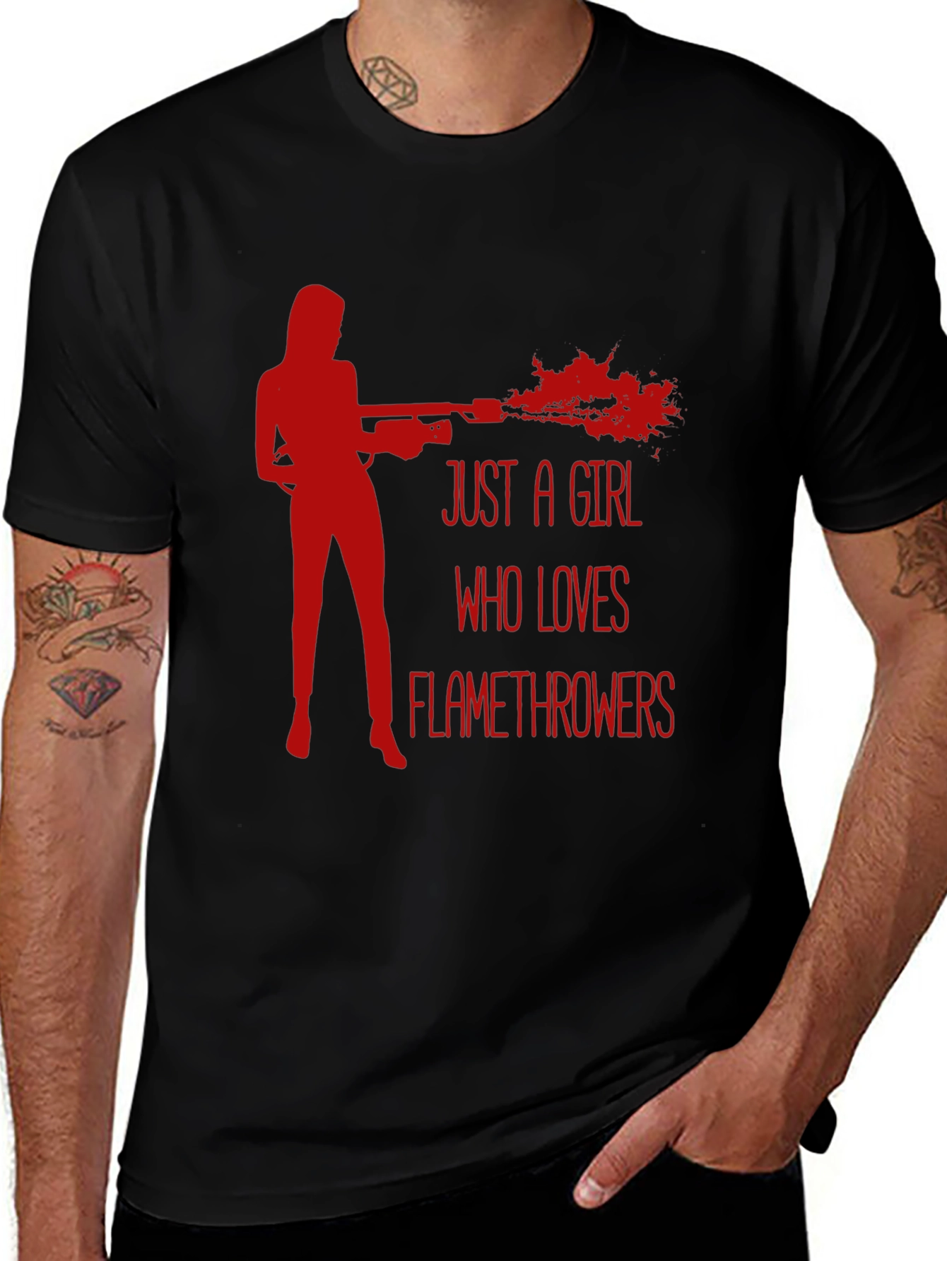 Just A Girl Who Loves Flamethrowers T-Shirt