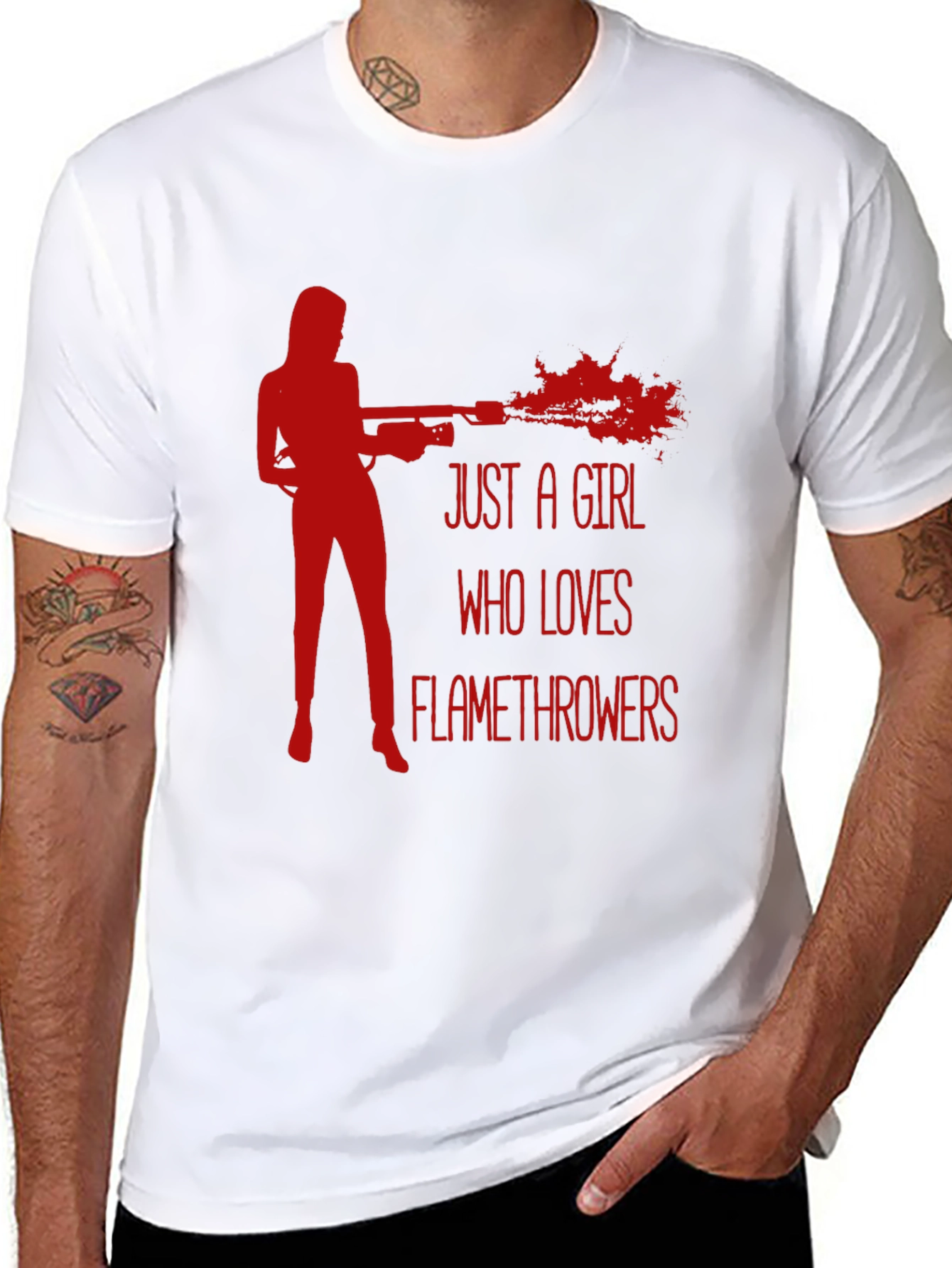 Just A Girl Who Loves Flamethrowers T-Shirt