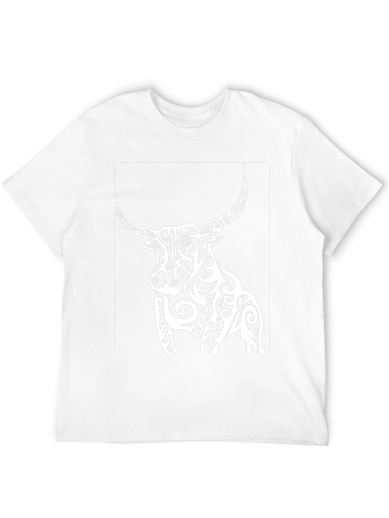Tribal Bull Graphic Black T-Shirt