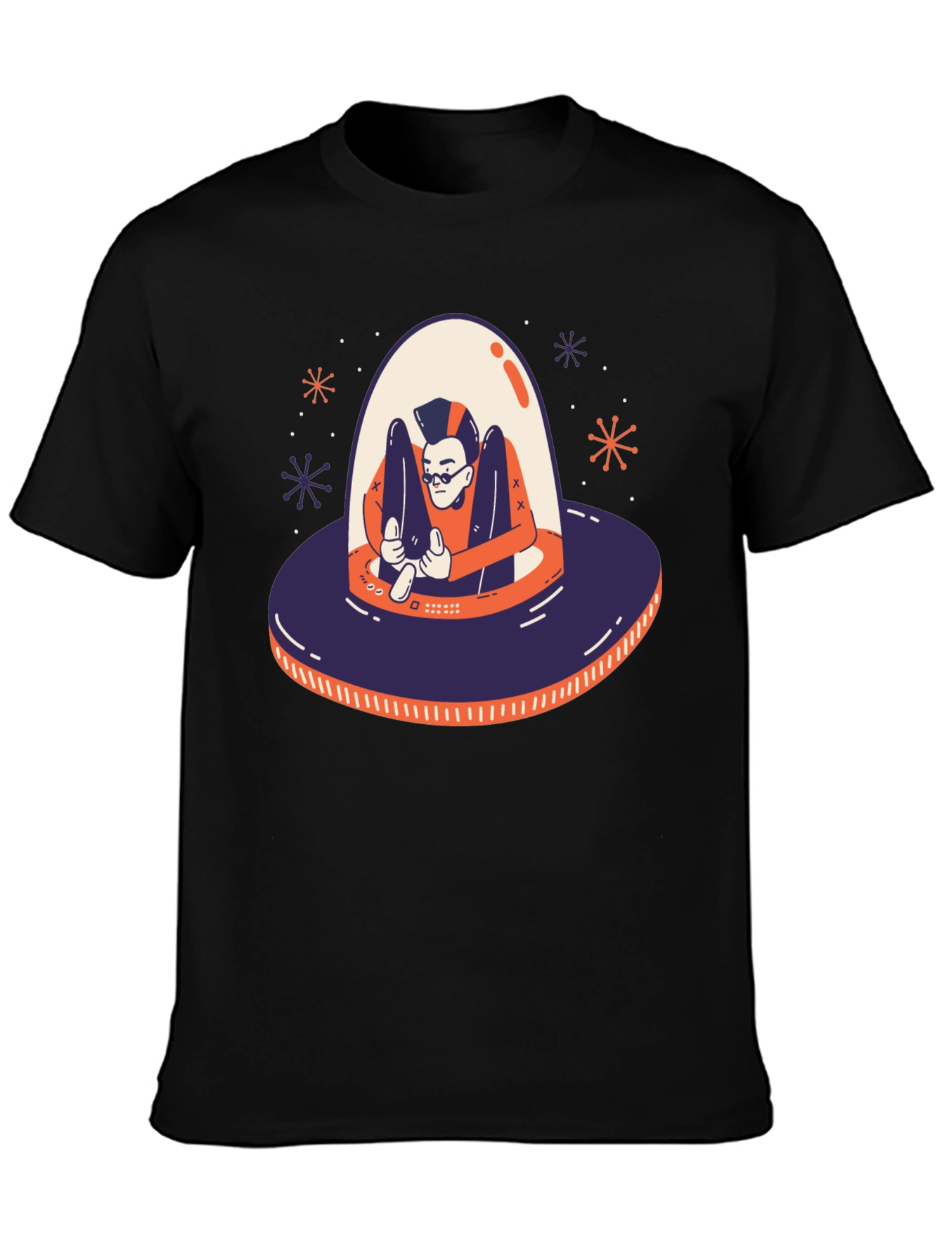 UFO Graphic Tee - Mens Black T-Shirt