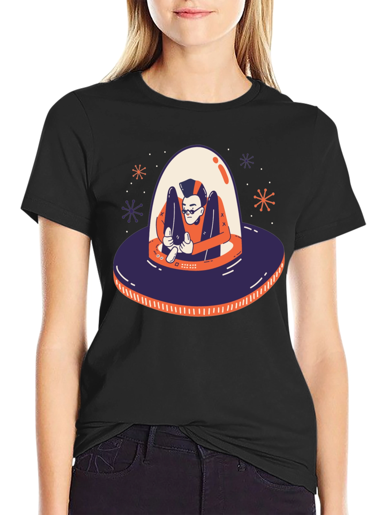 UFO Graphic Tee - Mens Black T-Shirt
