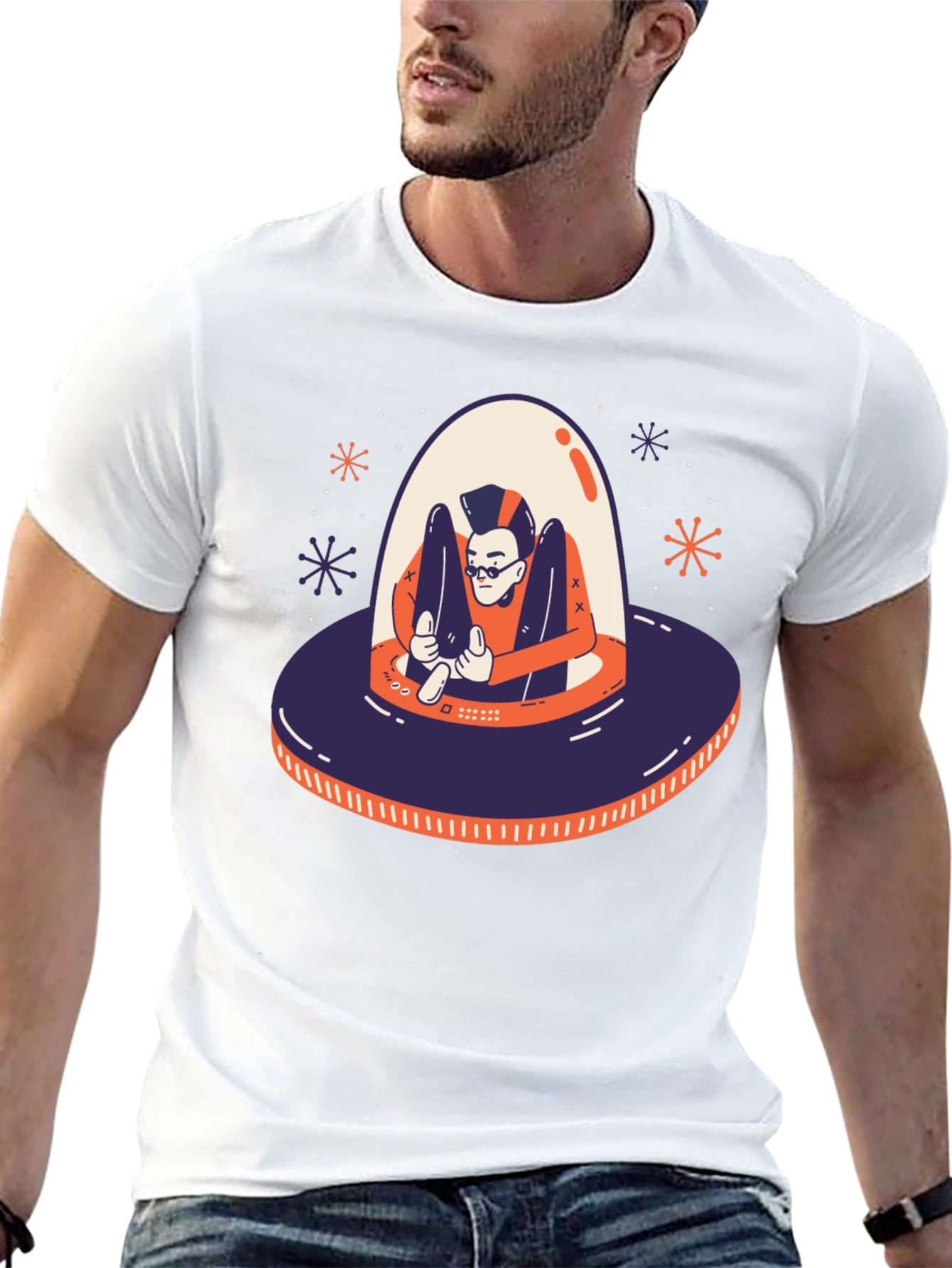UFO Graphic Tee - Mens Black T-Shirt