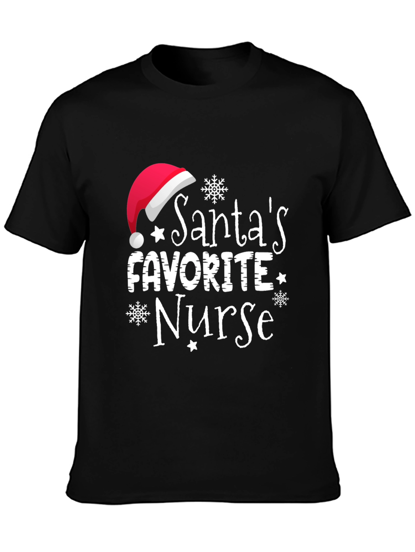 Santas Favorite Nurse Holiday T-Shirt