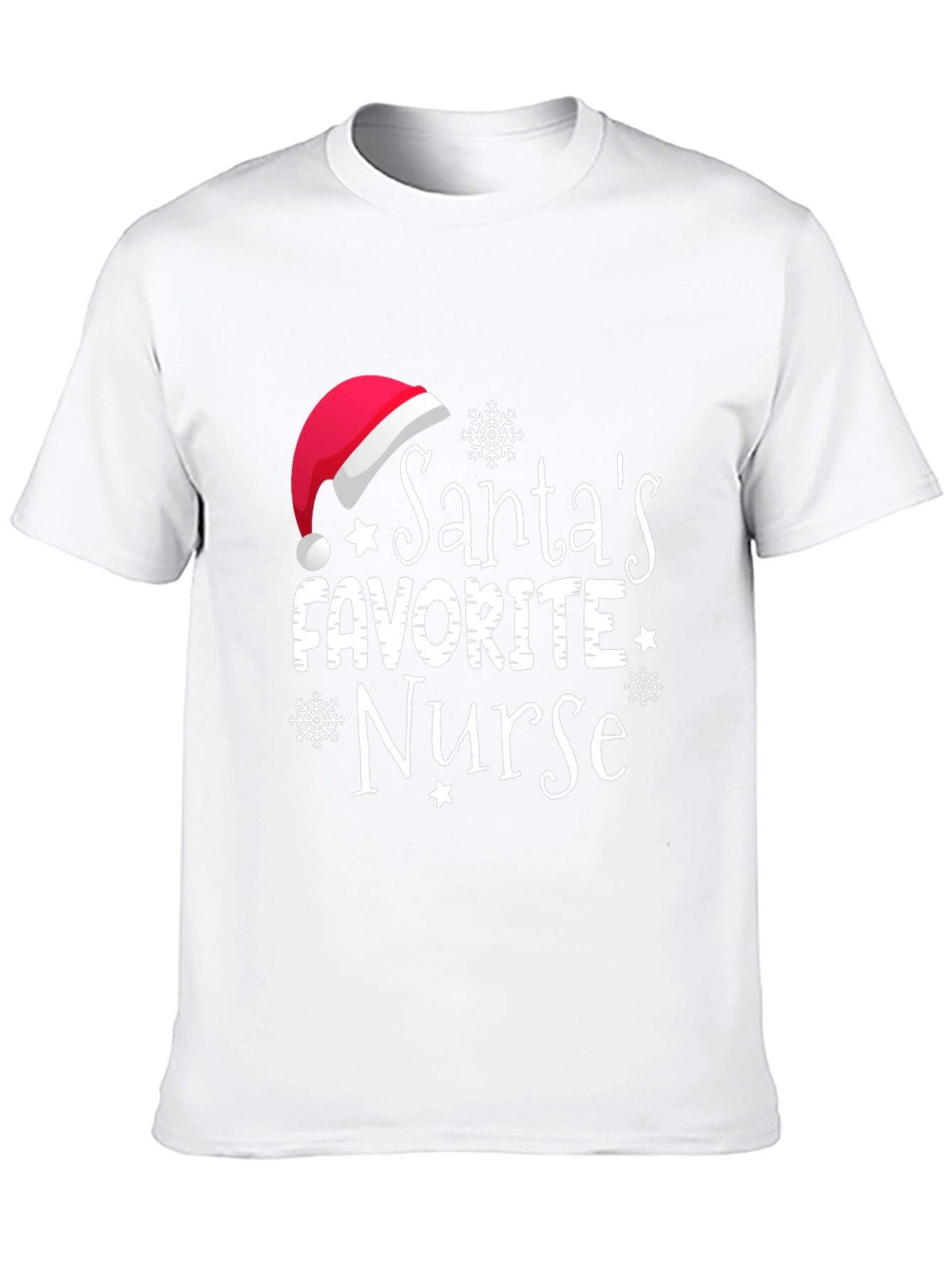 Santas Favorite Nurse Holiday T-Shirt