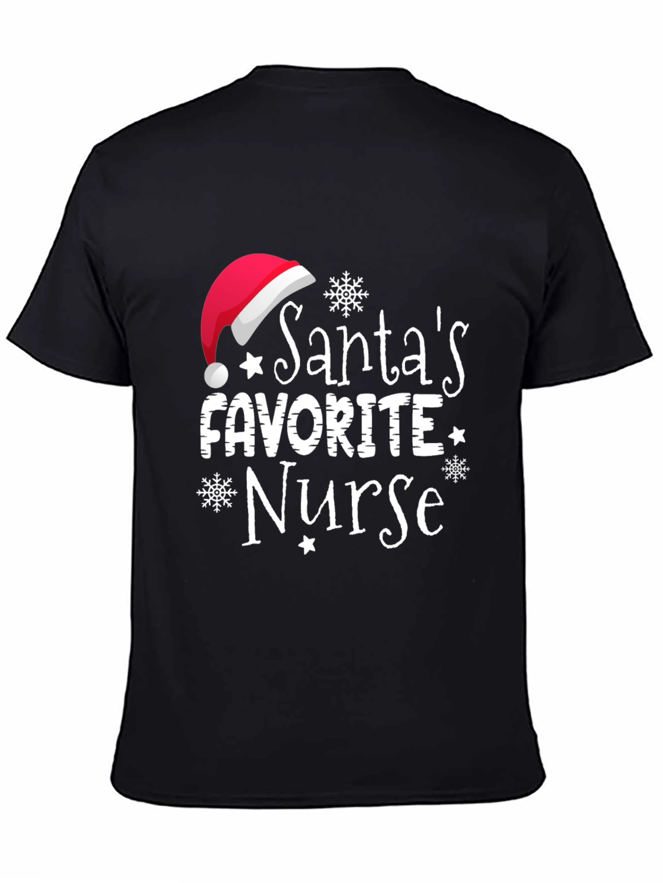 Santas Favorite Nurse Holiday T-Shirt