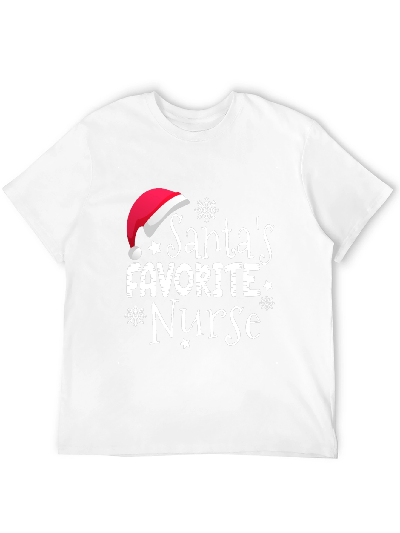 Santas Favorite Nurse Holiday T-Shirt