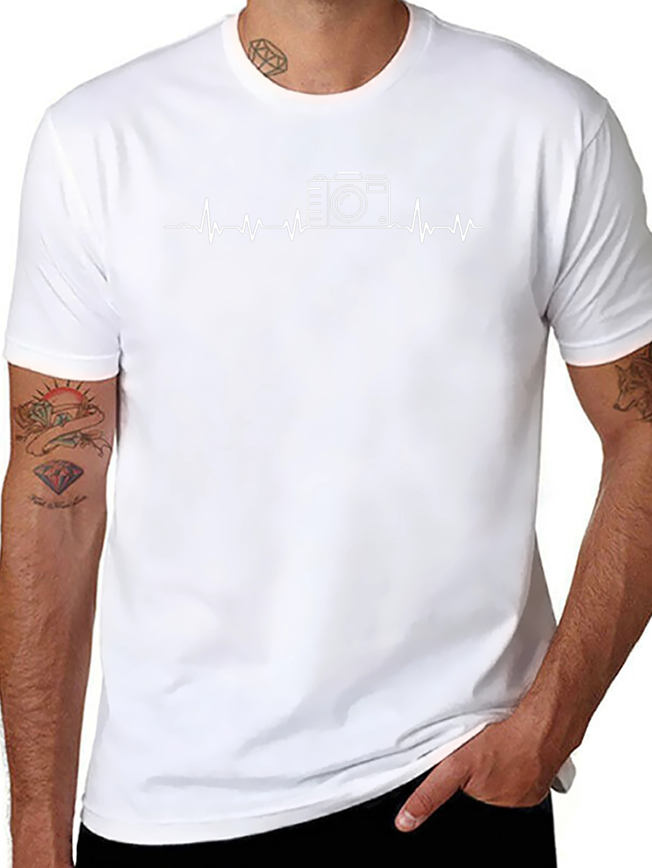 Camera Heartbeat T-Shirt - Photography Passion