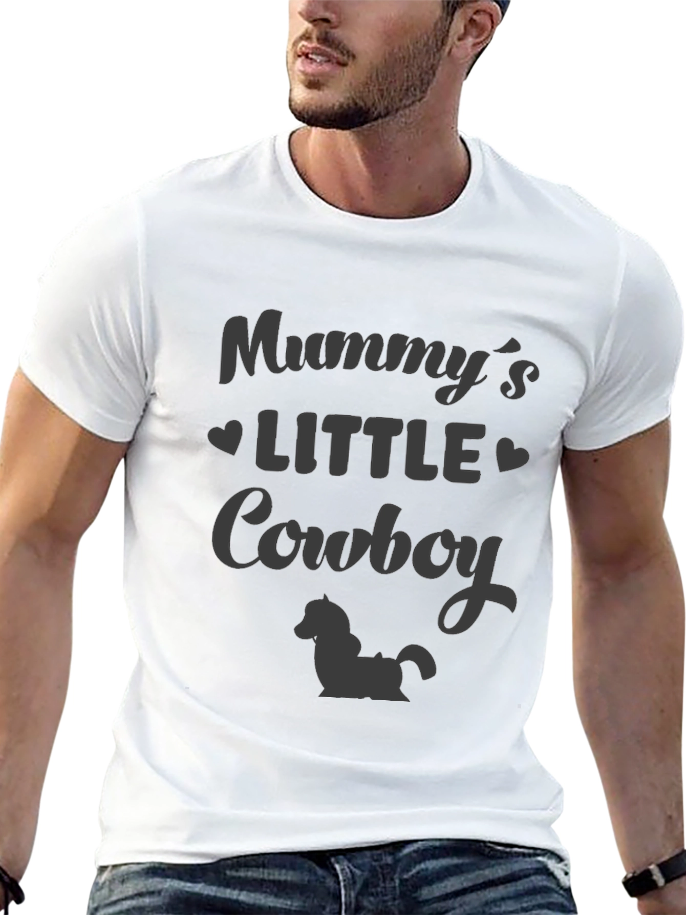 Mummys Little Cowboy Black T-Shirt