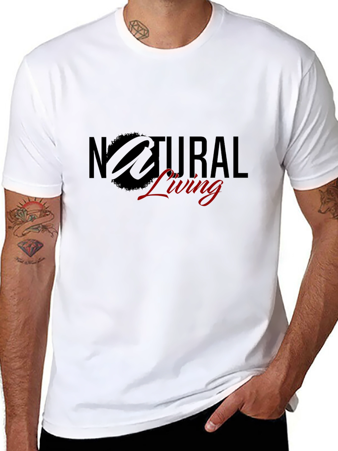 Natural Living Black T-Shirt