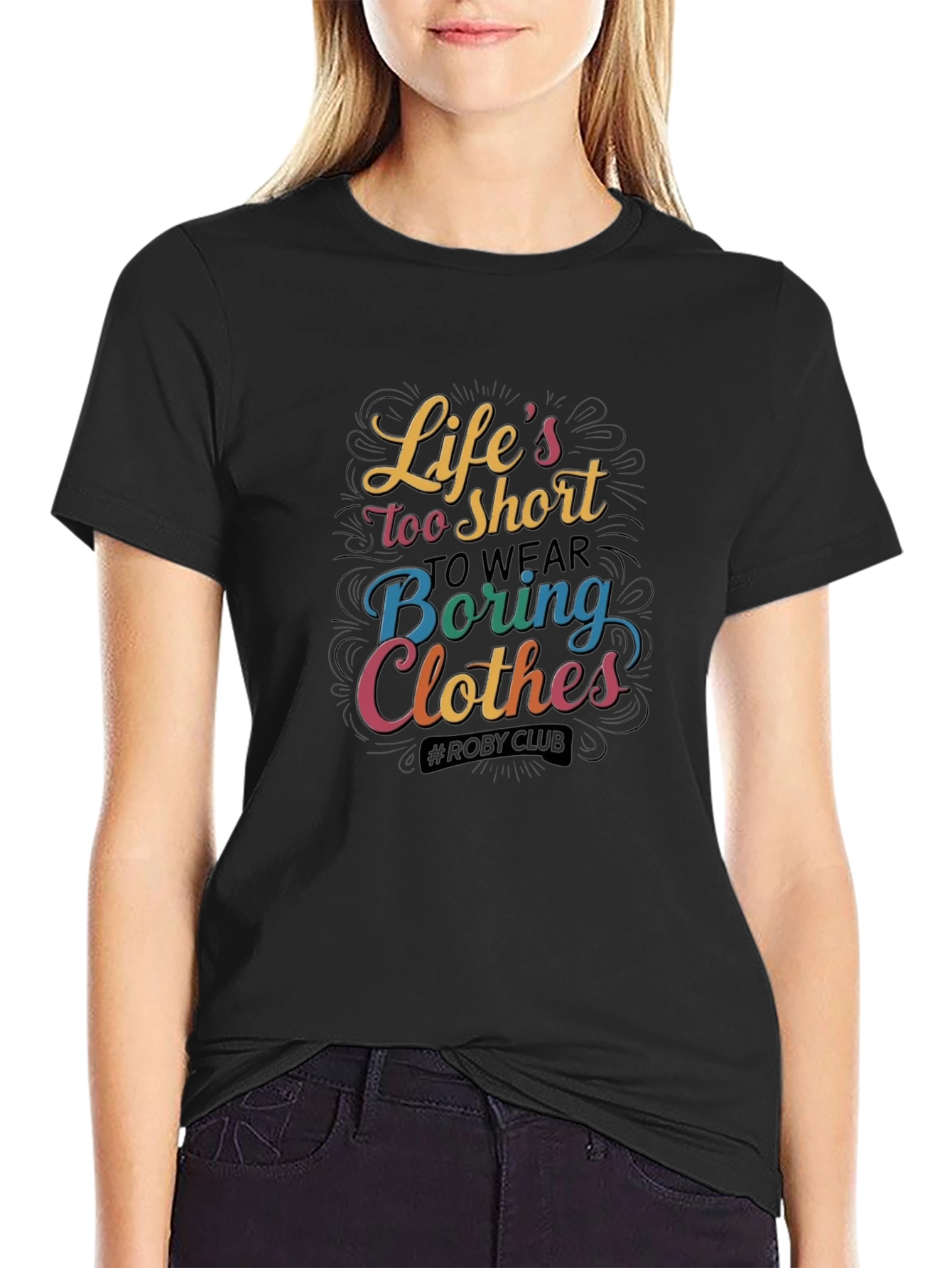 Lifes Too Short Black Graphic Tee
