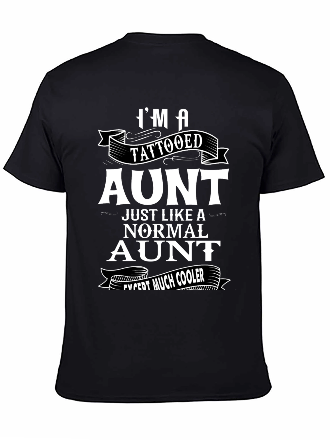 Tattooed Aunt Graphic Tee - Cool Aunt Shirt