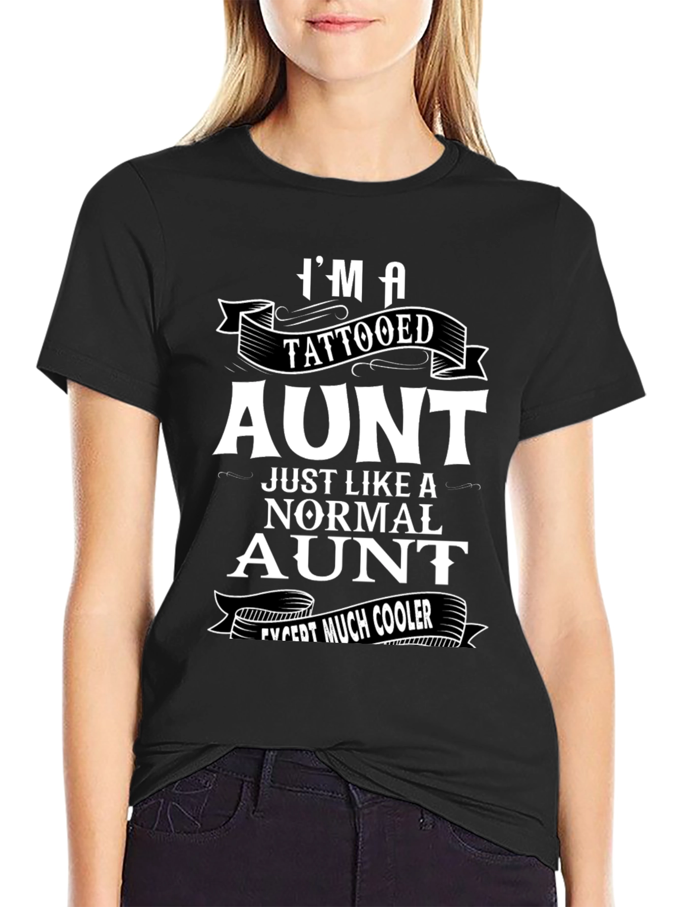 Tattooed Aunt Graphic Tee - Cool Aunt Shirt