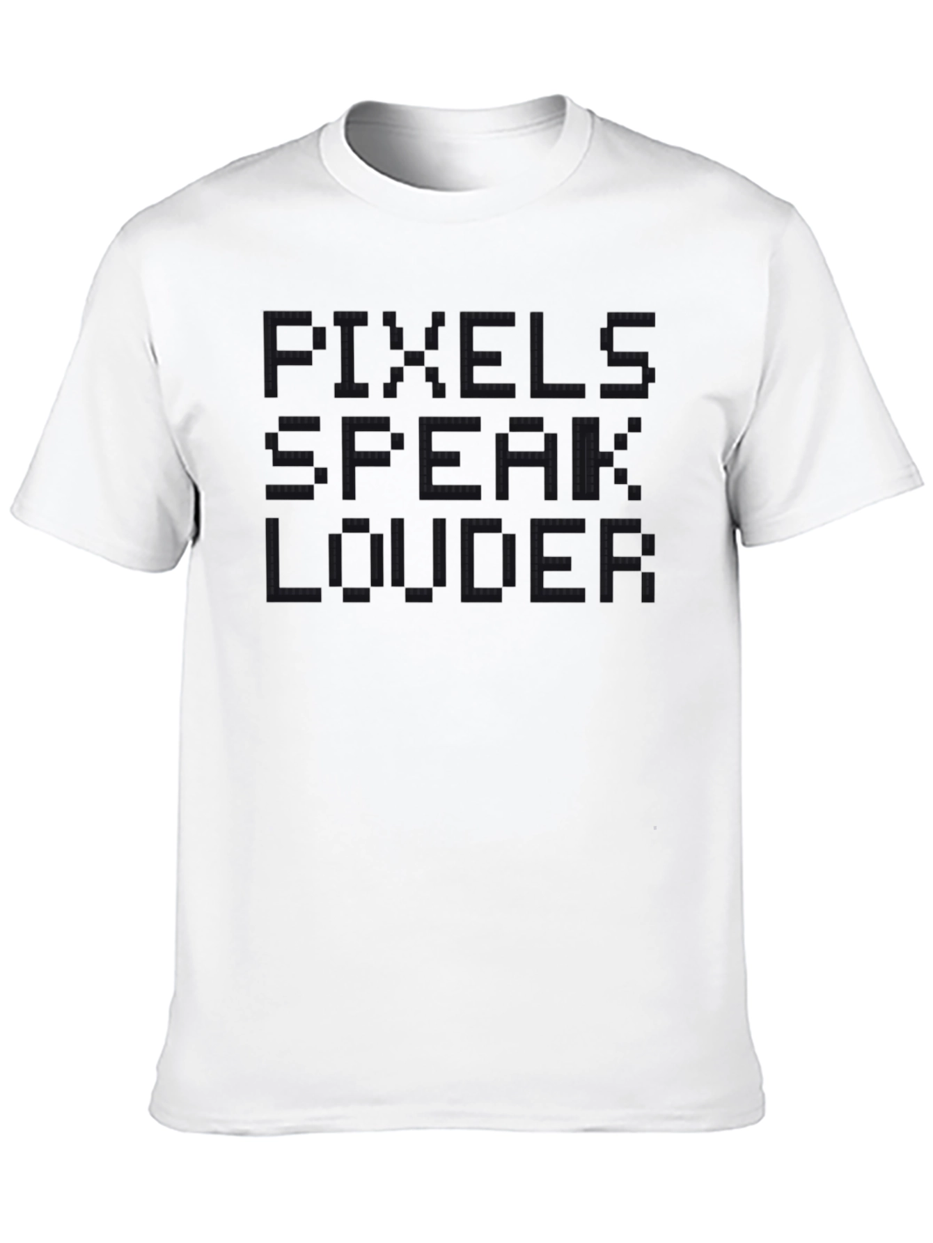Pixels Speak Louder Graphic Tee - Gamer Style Shirt