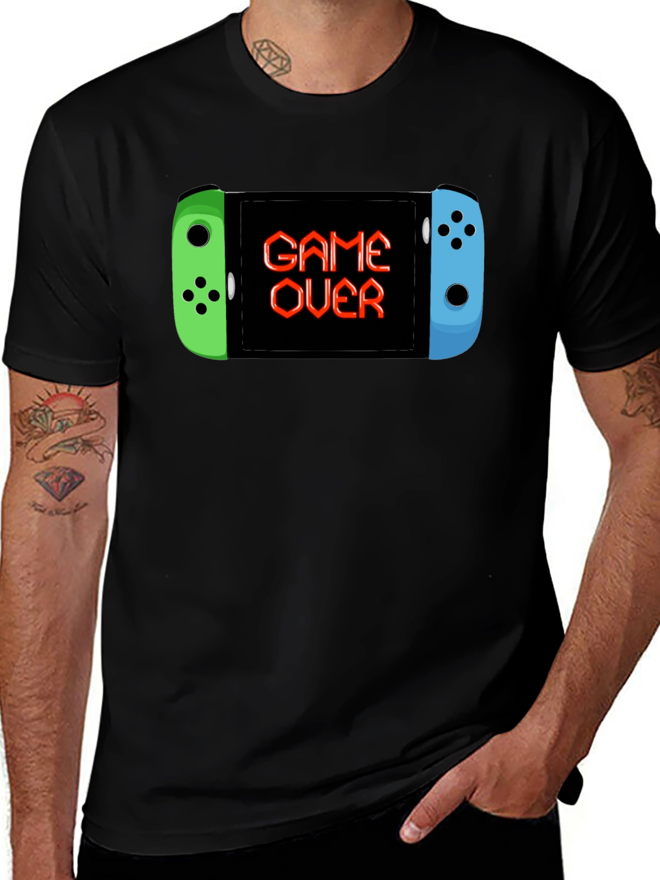 Game Over Console Black T-Shirt