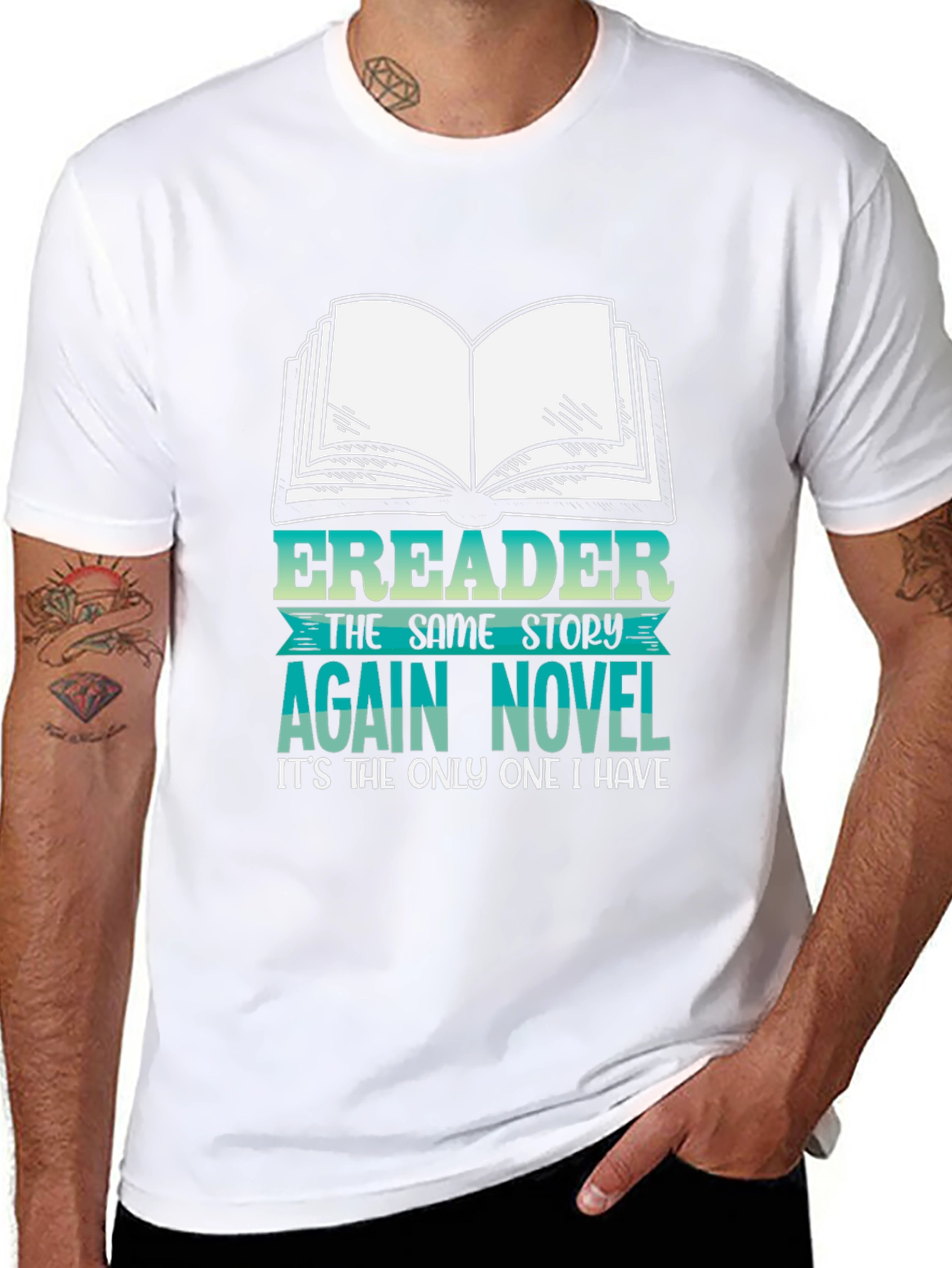 Funny Ereader Novel Graphic T-Shirt