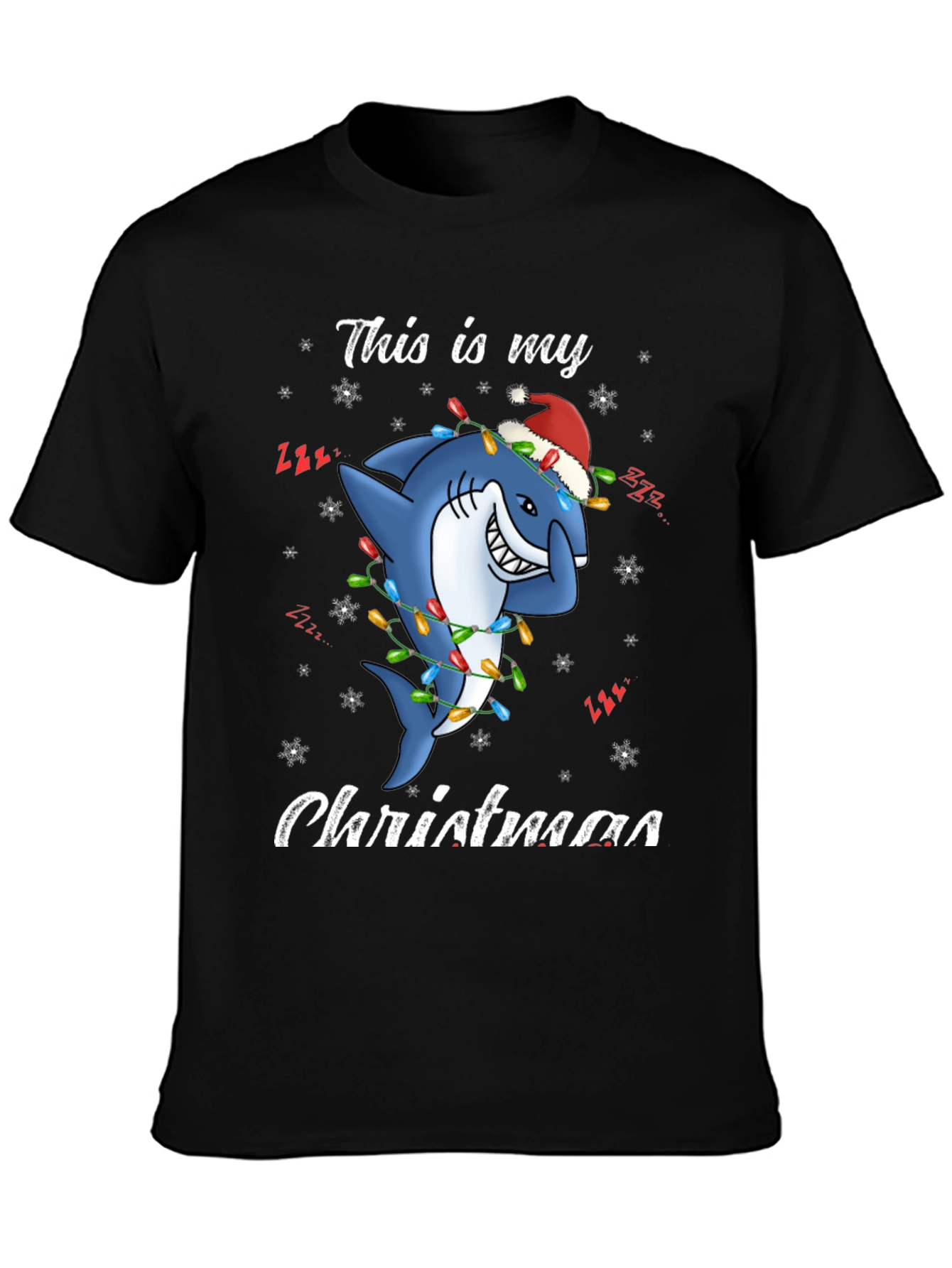 Christmas Shark T-Shirt - Holiday Festive Tee